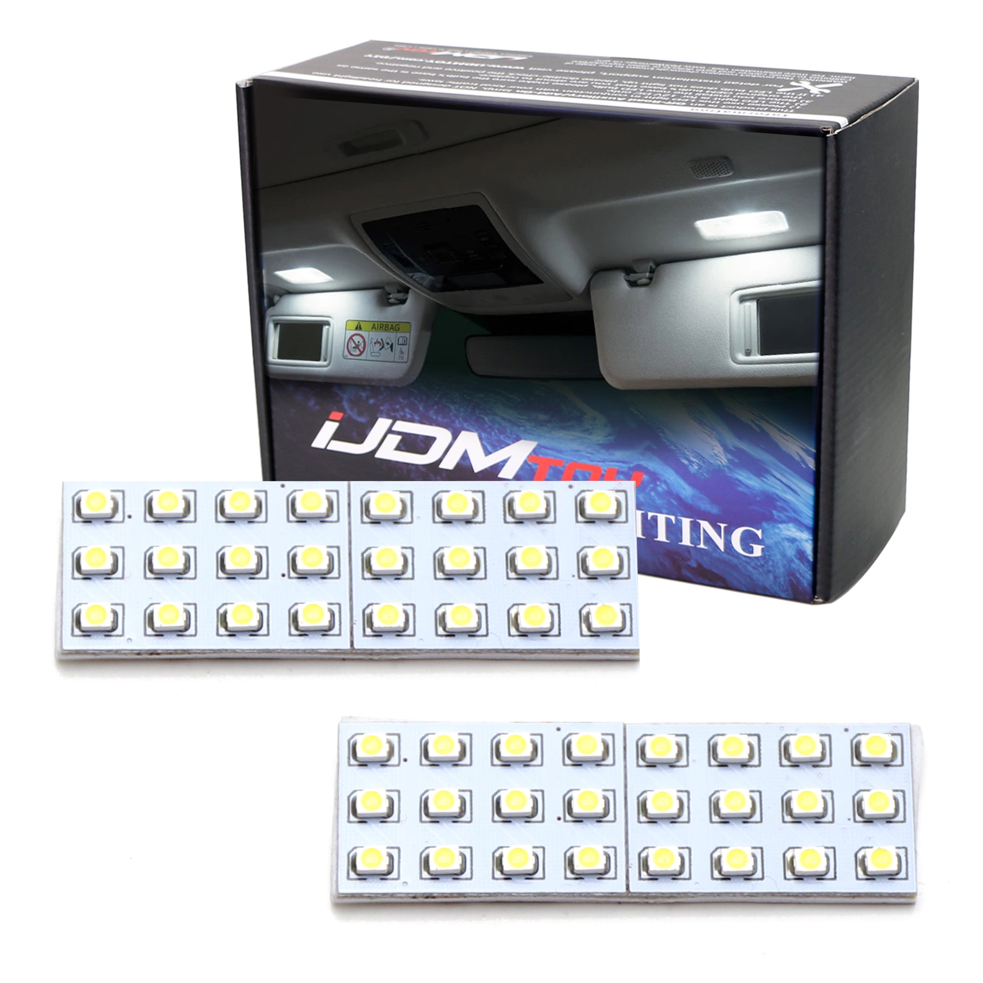 48 SMD White Full LED Sunvisor Vanity Light Replacement for Lexus & Toyota - Perfect for Car Interior Lighting & Nighttime Makeup
