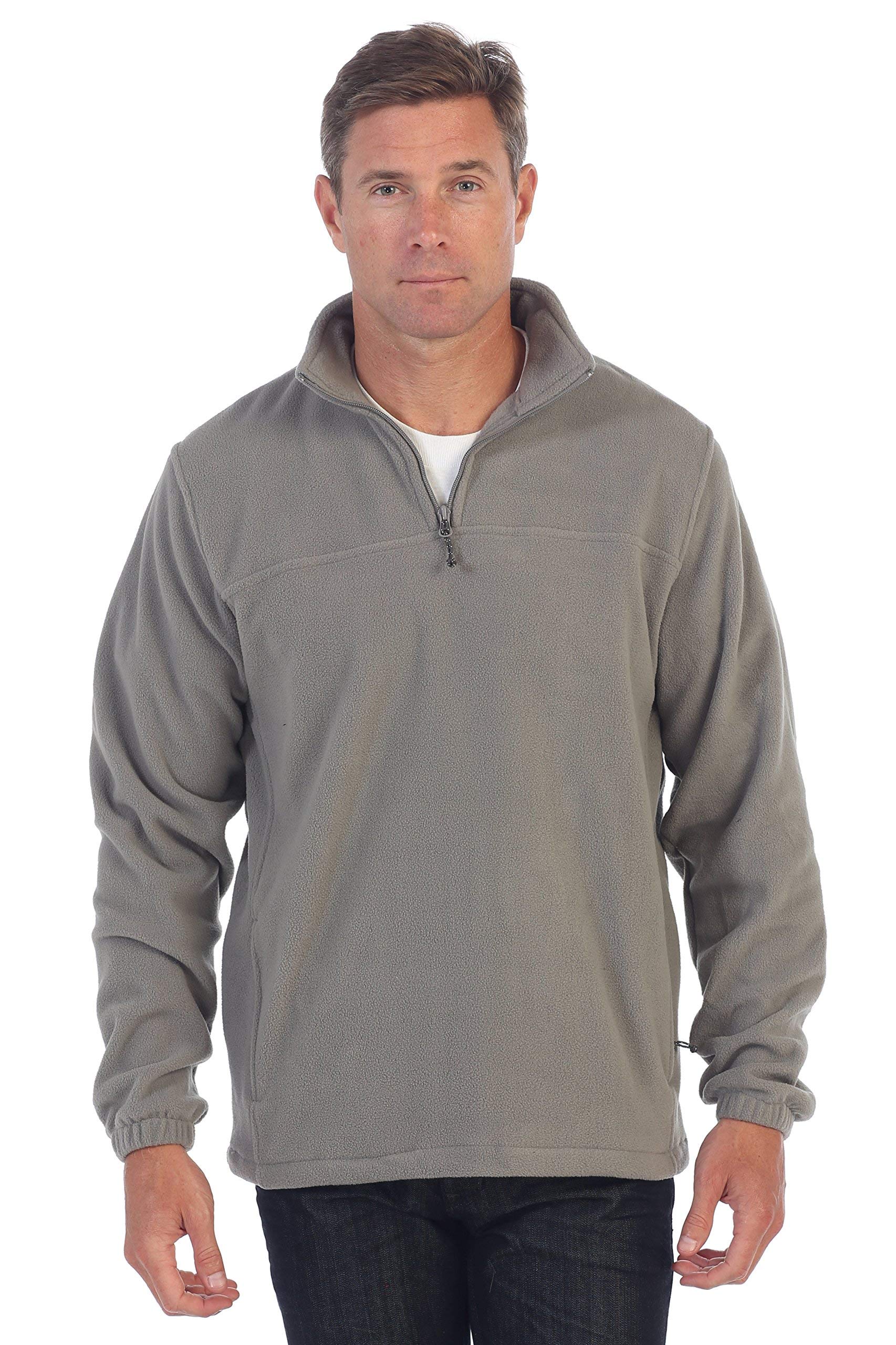 Gioberti Men's Half Zip Polar Fleece Jacket - Warm Winter Pullover for Outdoor Activities, Hiking & Casual Wear