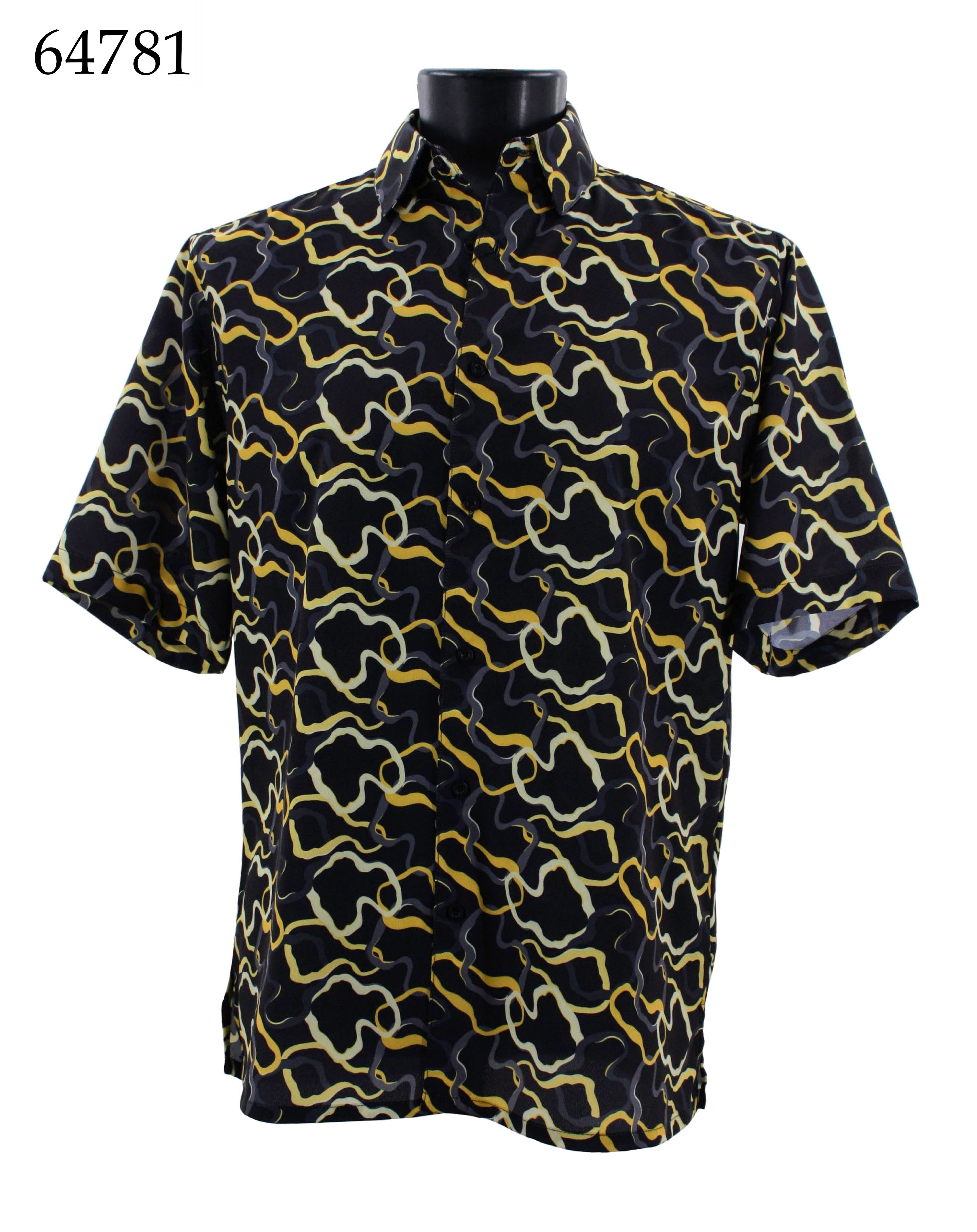 Bassiri Men's Casual Short Sleeve Shirt 64781 - Breathable Cotton Comfort Fit for Summer, Outdoor & Office Wear