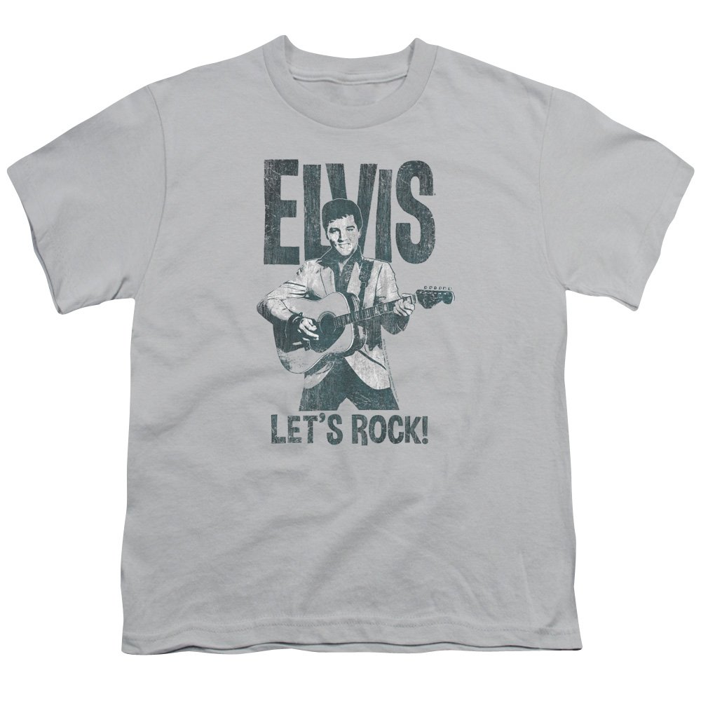 Elvis Presley 'Let's Rock' Unisex Youth T-Shirt for Boys & Girls - Vintage Music Tee for Concerts, School & Casual Wear