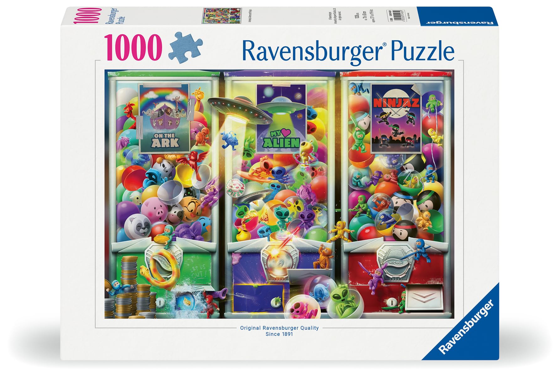 Animals, Aliens & Ninjas 1000-Piece Jigsaw Puzzle - Fun Family Game for Kids & Adults - Perfect for Parties, Rainy Days & Brain Training