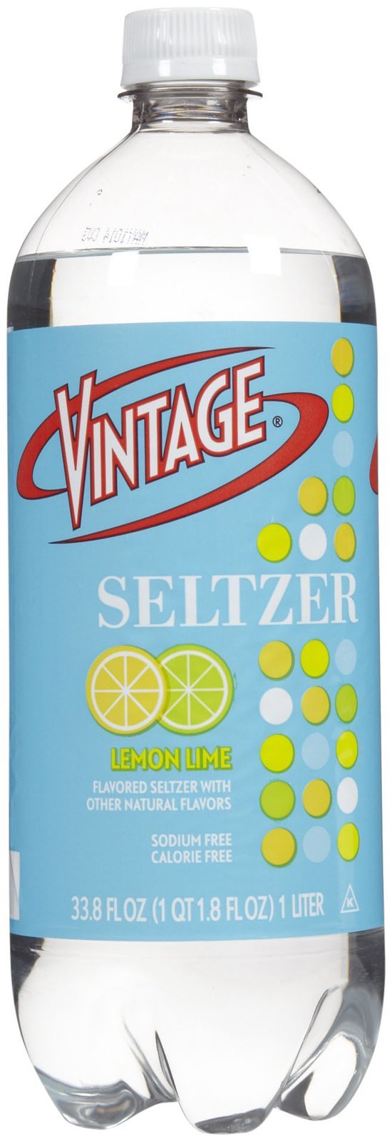 Vintage Lemon Lime Seltzer Water - 33.8 Oz (12 Pack) - Refreshing Sparkling Water for Parties, Picnics & Healthy Hydration