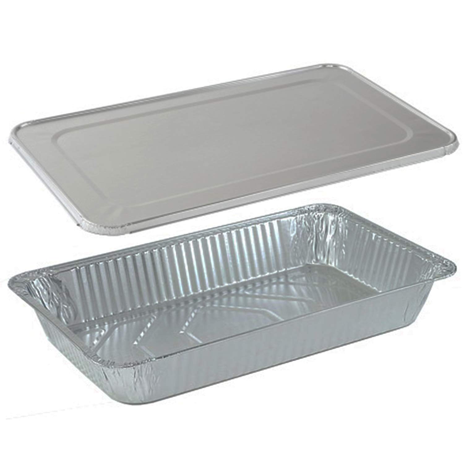 TigerChef Aluminum Foil Pans - 30 Pack 18 x 26 Inch Disposable Freezer & Oven Safe Containers with Lids for Takeout, Baking, Cooking, Meal Prep & Food Storage | Perfect for Restaurants, Catering & Home Use