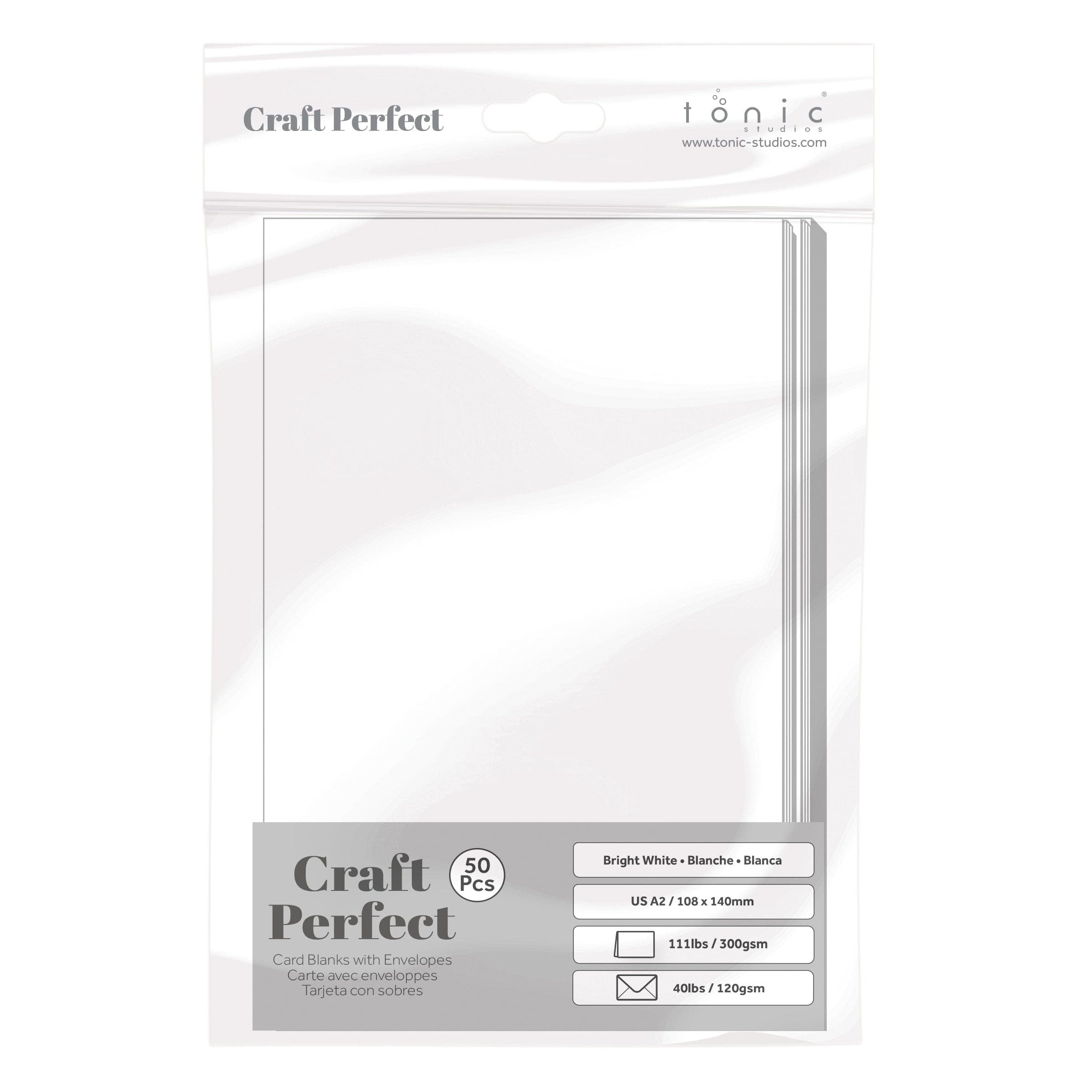 50 Pack Bright White A2 Card Blanks & Envelopes - Premium Quality Craft Paper for DIY Greeting Cards, Invitations, Thank You Notes - Perfect for Weddings, Birthdays, Business Correspondence