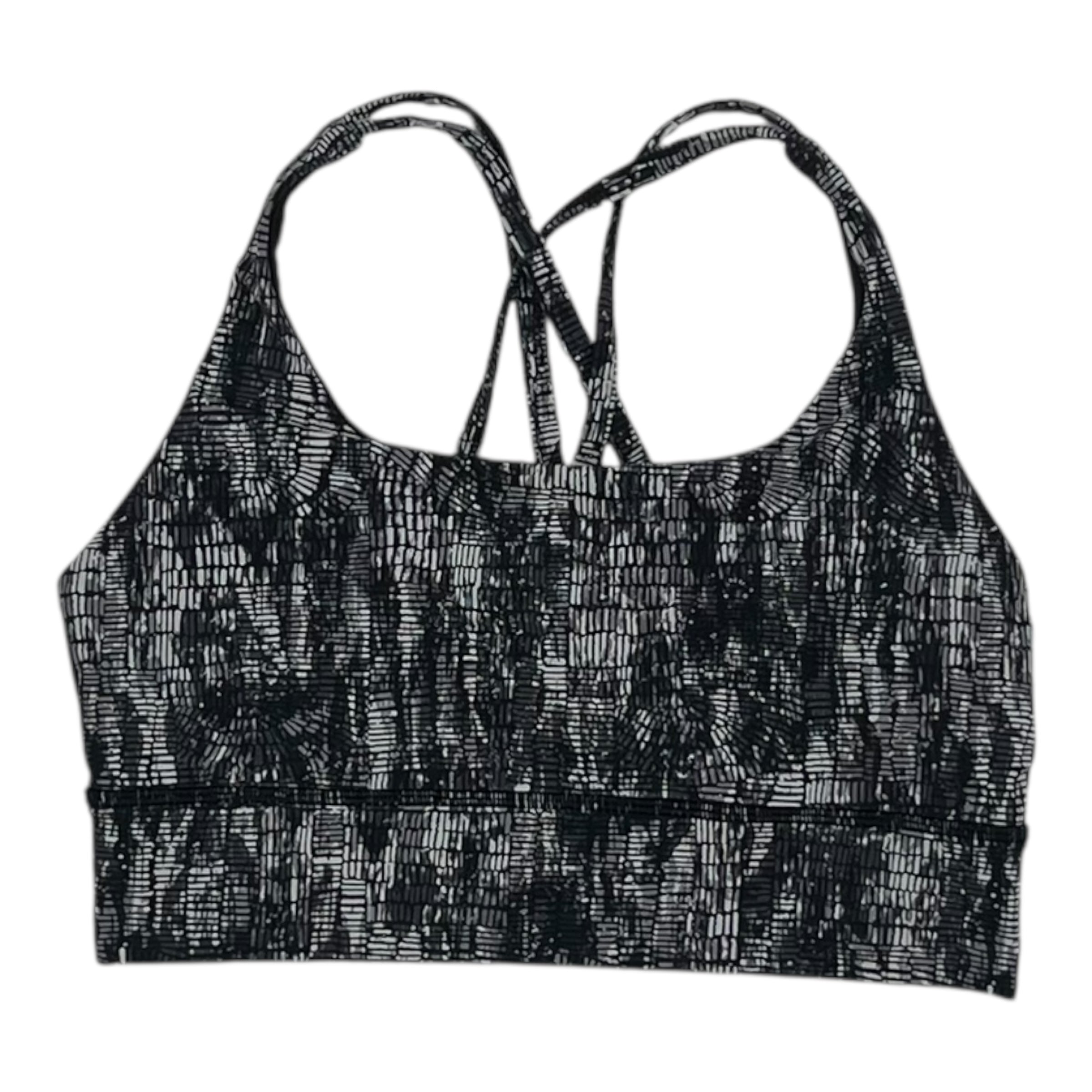Lululemon Women's Athletic Sports Bra - Medium Size, Black & White - Perfect for Yoga, Running & Gym Workouts