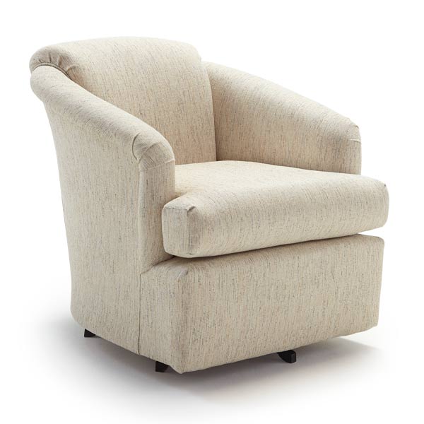 Classic Swivel Tub Chair - Comfortable Upholstered Lounge Chair for Living Room, Bedroom, or Office - Perfect for Relaxing, Reading, or Working
