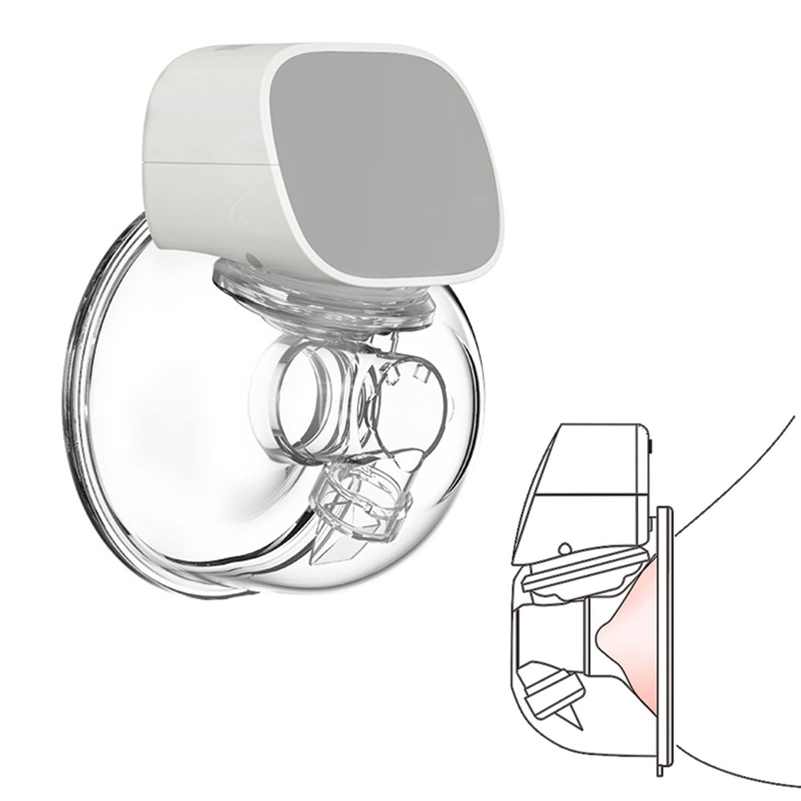 DevileLover Wearable Electric Breast Pump - Hands-Free Portable Breast Pump with 5 Speed Levels & 2 Modes, Ultra Quiet & Spill-Proof Design for Pain-Free Pumping | Perfect for Working Moms, Travel & On-the-Go Nursing