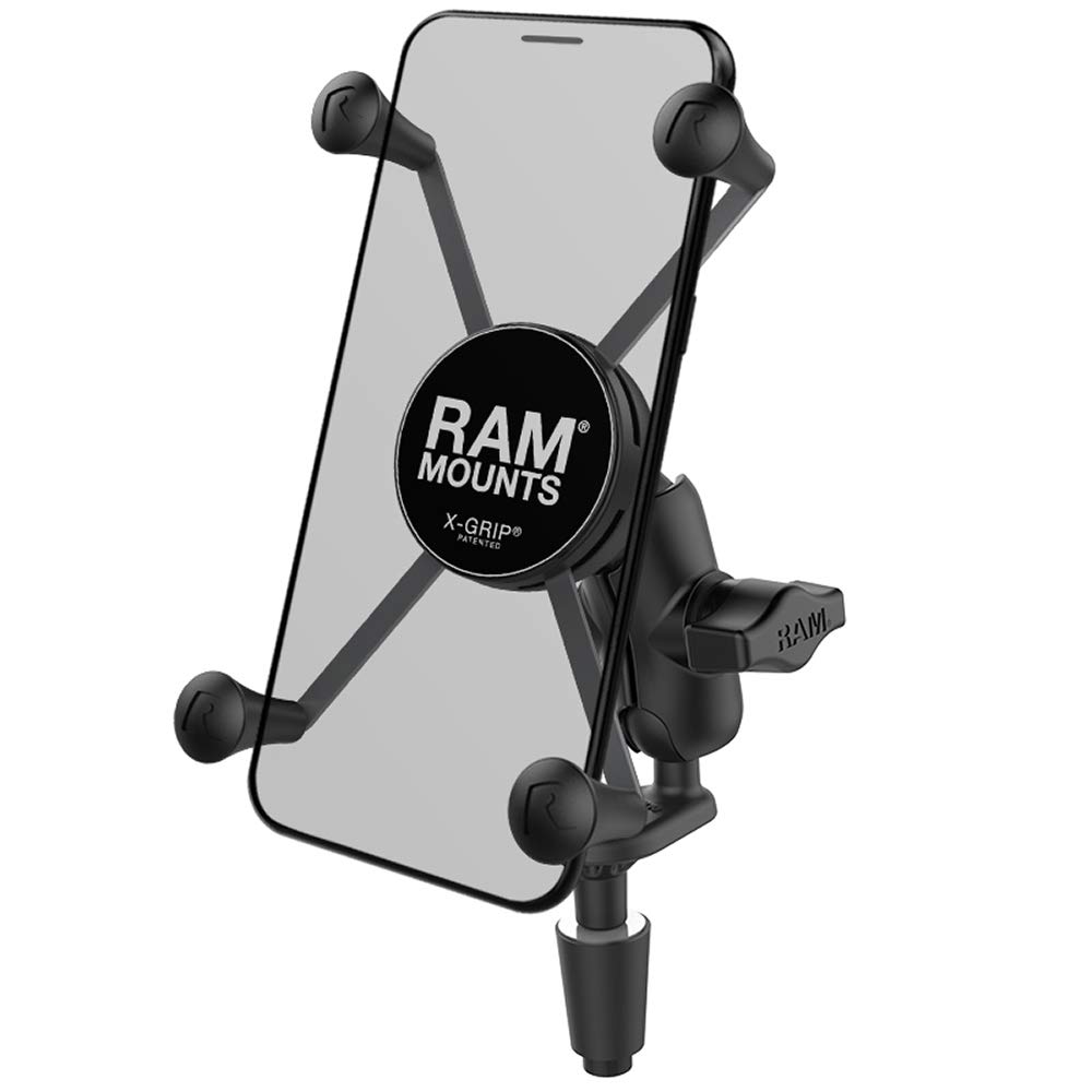 RAM RAM-B-176-A-UN10U UNPKD STEM MOUNT SHORT ARM & X-GRIP - Reliable Mount for Bicycles and Motorcycles, Ensuring Stability on Rides