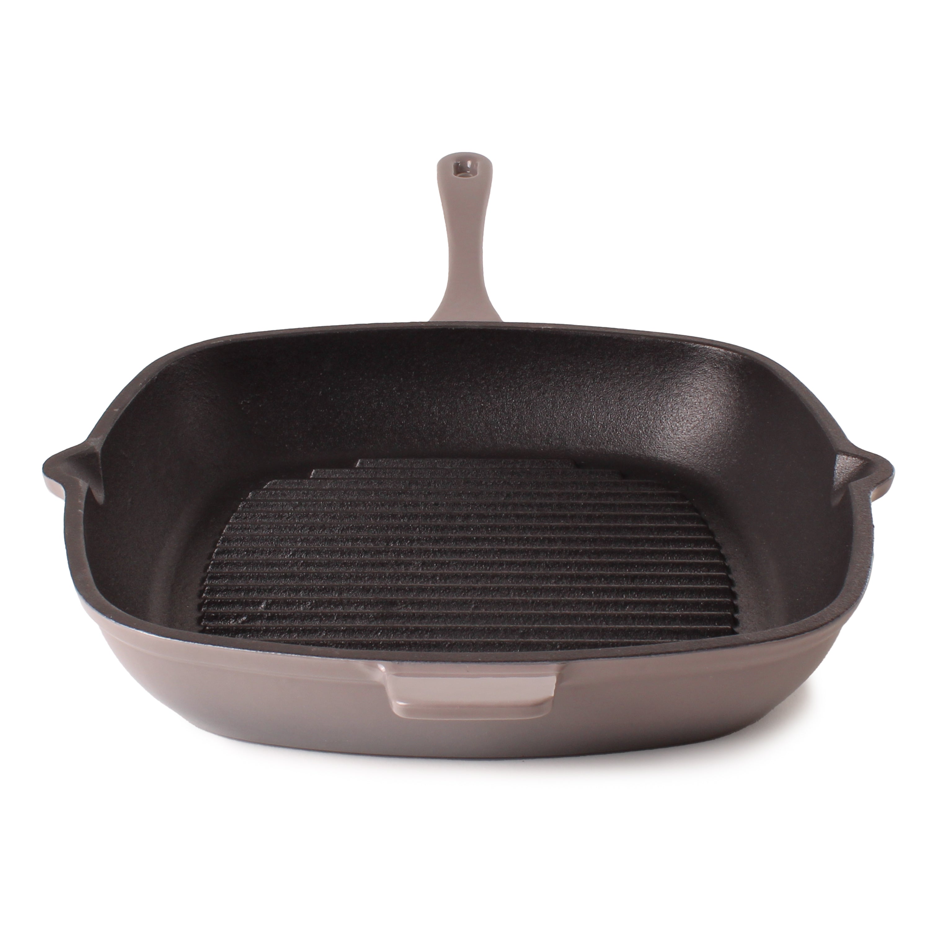 BergHOFF Neo Cast Iron Square Grill Pan 11 Inch - Premium Oyster Grill Pan for Seafood & Steaks - Perfect for Indoor & Outdoor Cooking, Camping, and BBQ Parties