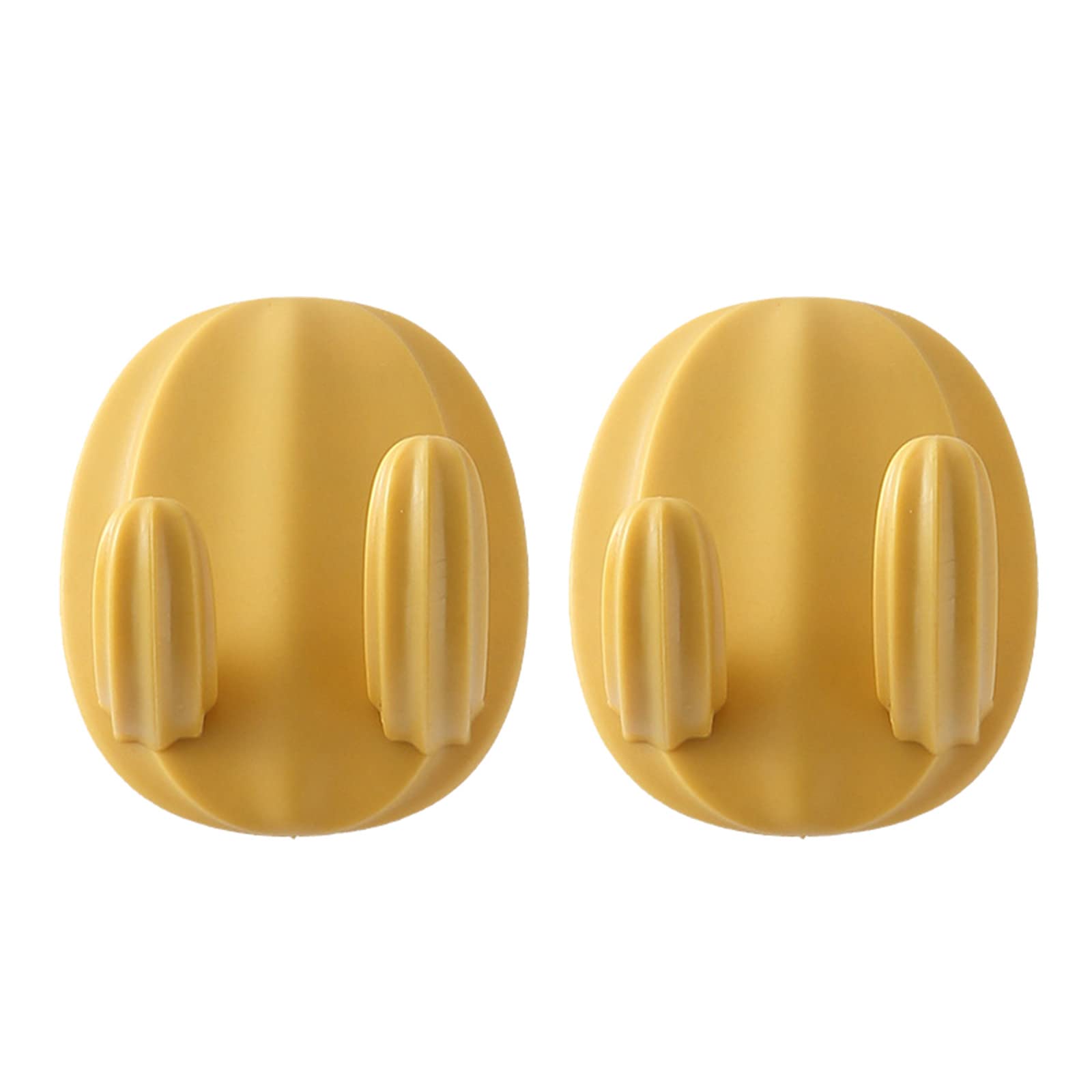 2 Pack Waterproof Silicone Shower Hooks - Adhesive Wall Hangers for Towels, Hair Brushes & Wreaths | Bathroom & Shower Organizer | Perfect for Small Spaces & Decorative Storage (Size D, One Size)