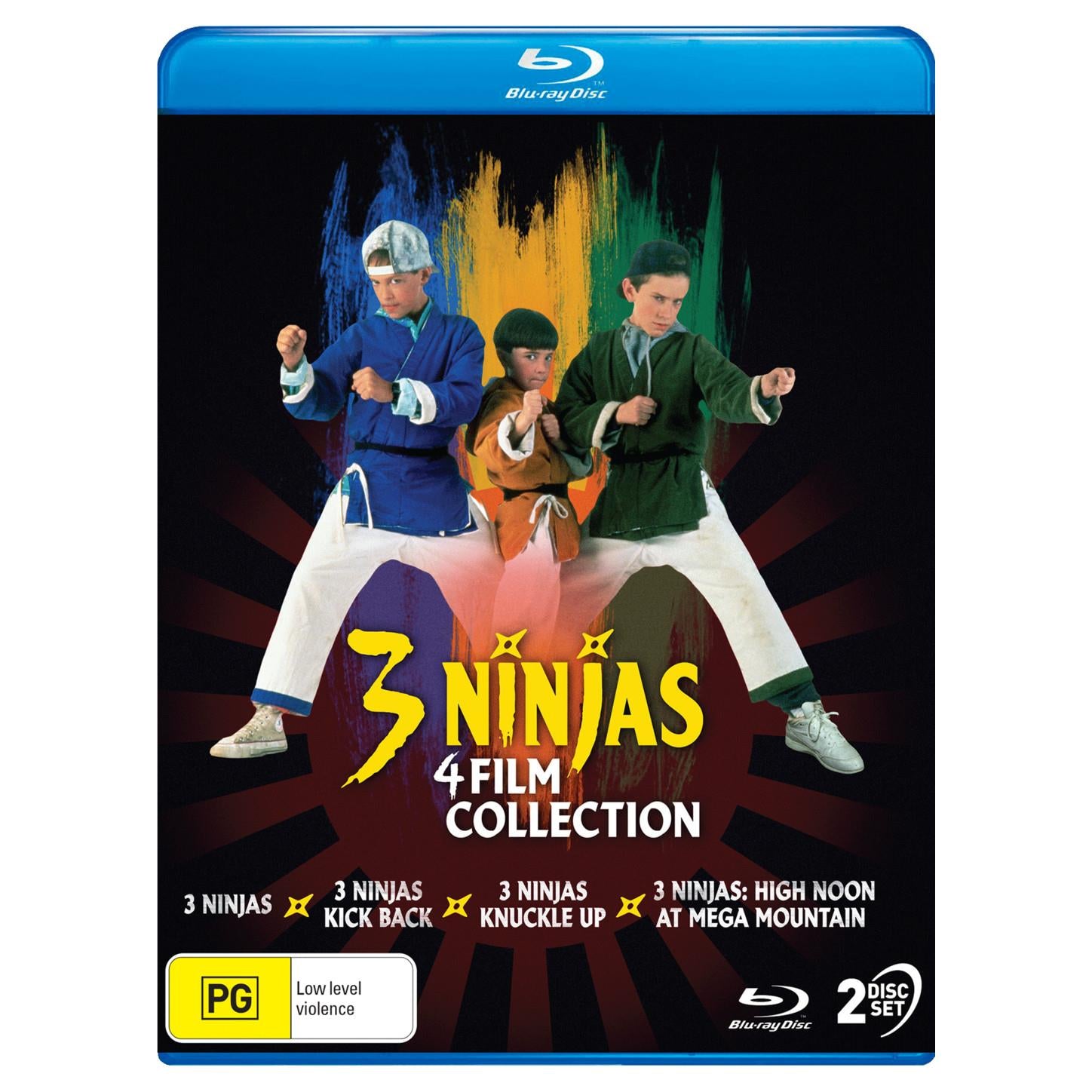 3 Ninjas Movie Collection - 3 Ninjas, 3 Ninjas Kick Back, 3 Ninjas Knuckle Up & High Noon at Mega Mountain - Action-Packed Family Movies for Kids & Teens - Perfect for Movie Nights, Birthday Parties & Weekend Entertainment
