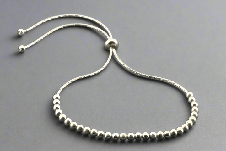 Sterling Silver Multi-Strand Beaded Bracelet for Women - Elegant Stackable Jewelry for Everyday Wear & Special Occasions