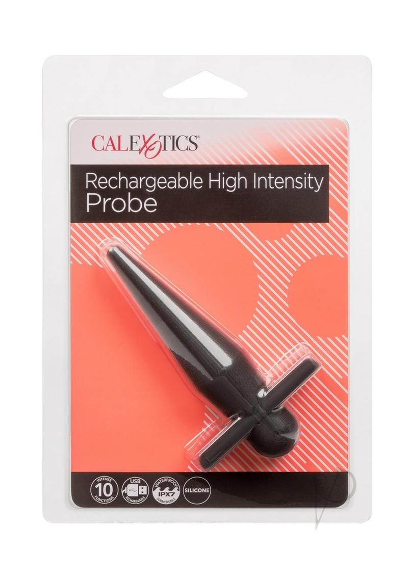 Rechargeable Silicone Anal Probe - High Intensity Vibrating Butt Plug for Men & Women - Black - Perfect for Solo Play & Couples Exploration