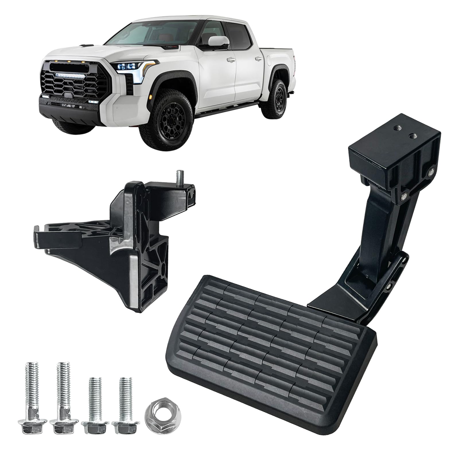2022-2024 Toyota Tundra Bed Step | Folding & Retractable Tailgate Step Replacement for PTS30-34000 | Heavy Duty Truck Accessory for Easy Loading & Camping Gear Access
