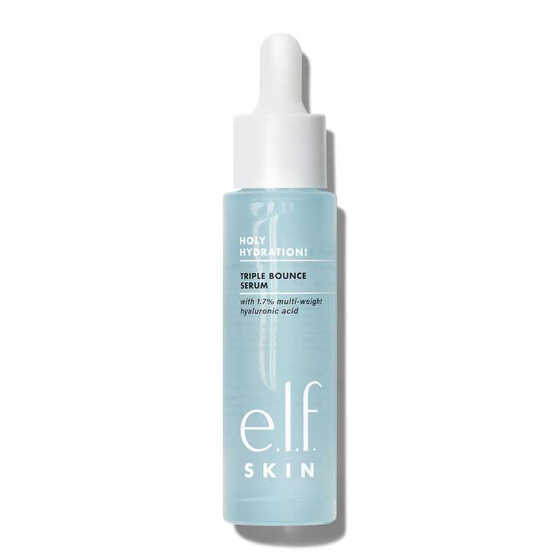 e.l.f. Skin Holy Hydration! Triple Bounce Serum - Hydrating Facial Serum with Hyaluronic Acid for Glowing Skin | Perfect for Daily Skincare Routine & Dry Skin Relief