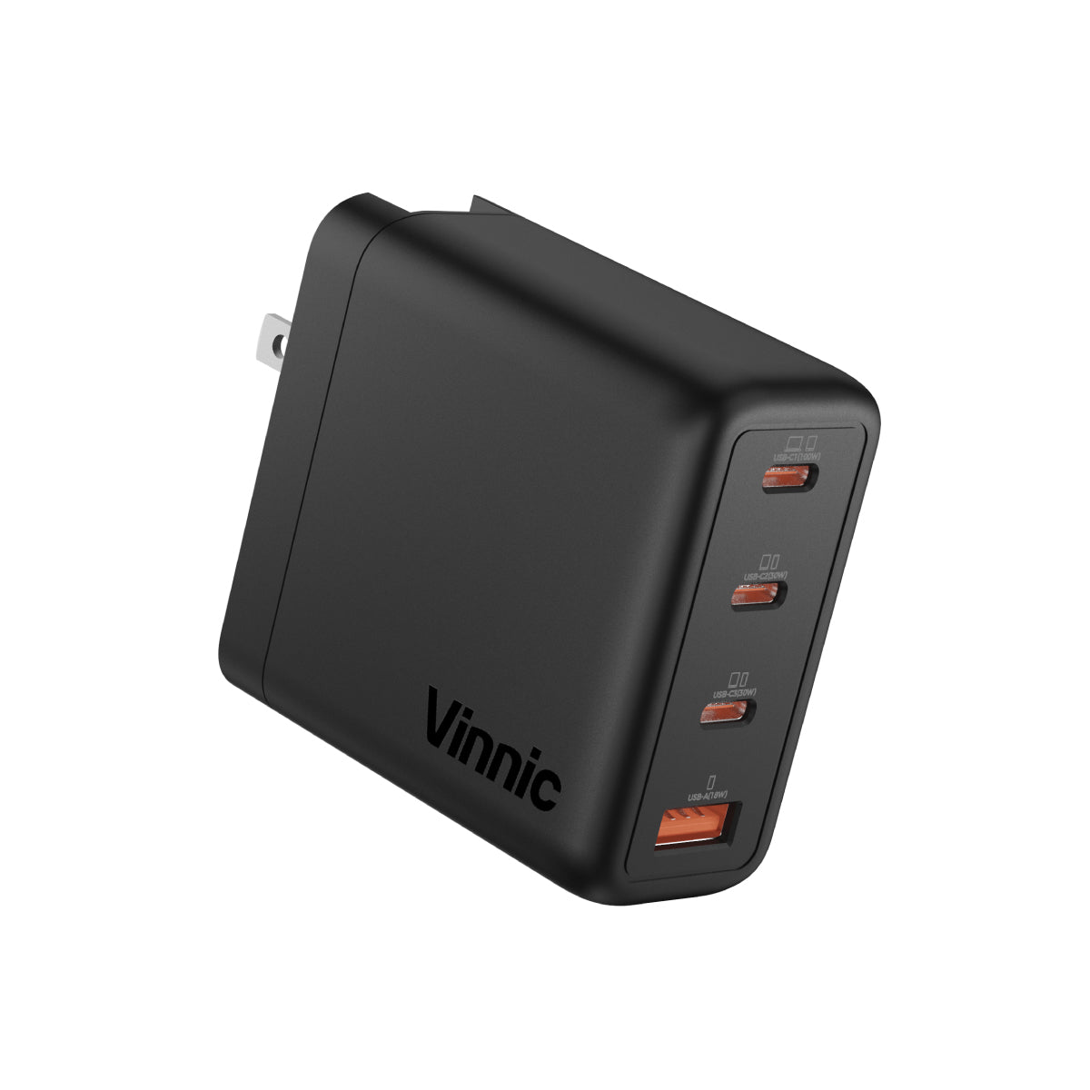 GaN Fast Charger 100W PD QC 3.0 USB C Wall Charger - Compact Travel Charger for Laptop, iPhone 15, MacBook, iPad, Samsung Galaxy - Perfect for Home, Office & Business Trips