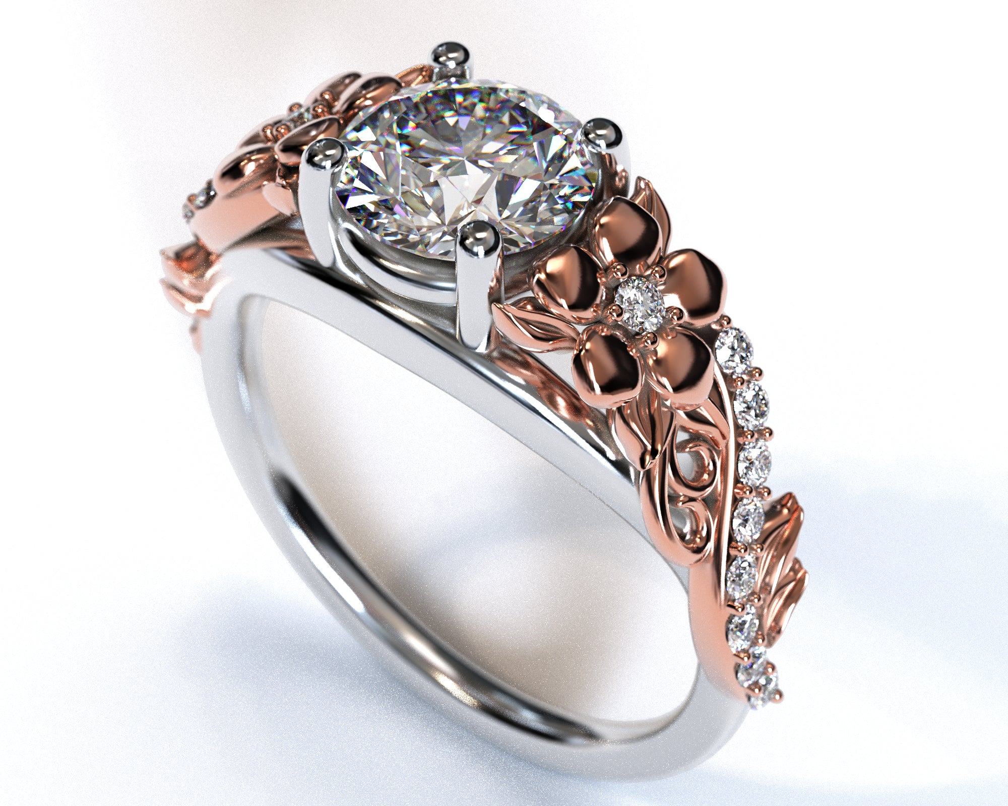 Exquisite Lotus Flower Engagement Ring for Women - Elegant Floral Wedding Band, 14K Gold or Sterling Silver - Perfect for Proposals, Anniversaries & Romantic Occasions