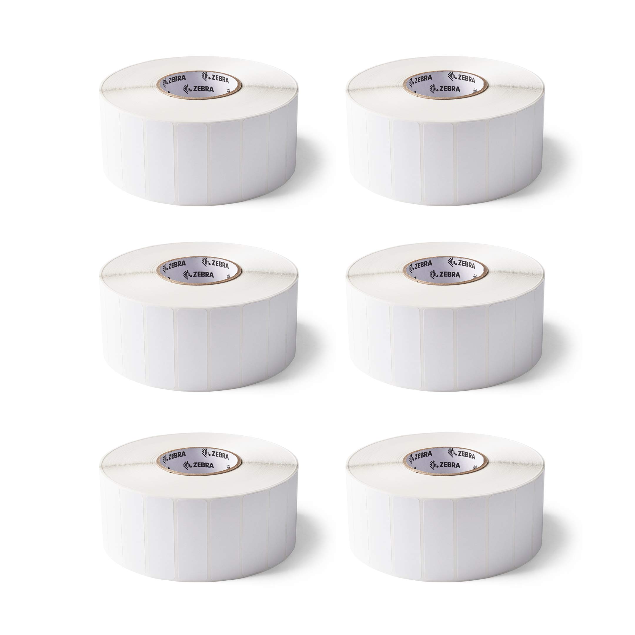 Zebra 3x1 Inch Direct Thermal Paper Shipping Labels - Z-Perform 2000D Permanent Adhesive - 3 Inch Core (6 Rolls) - Ideal for Warehouse, Logistics & Package Labeling - Model 10031653SP
