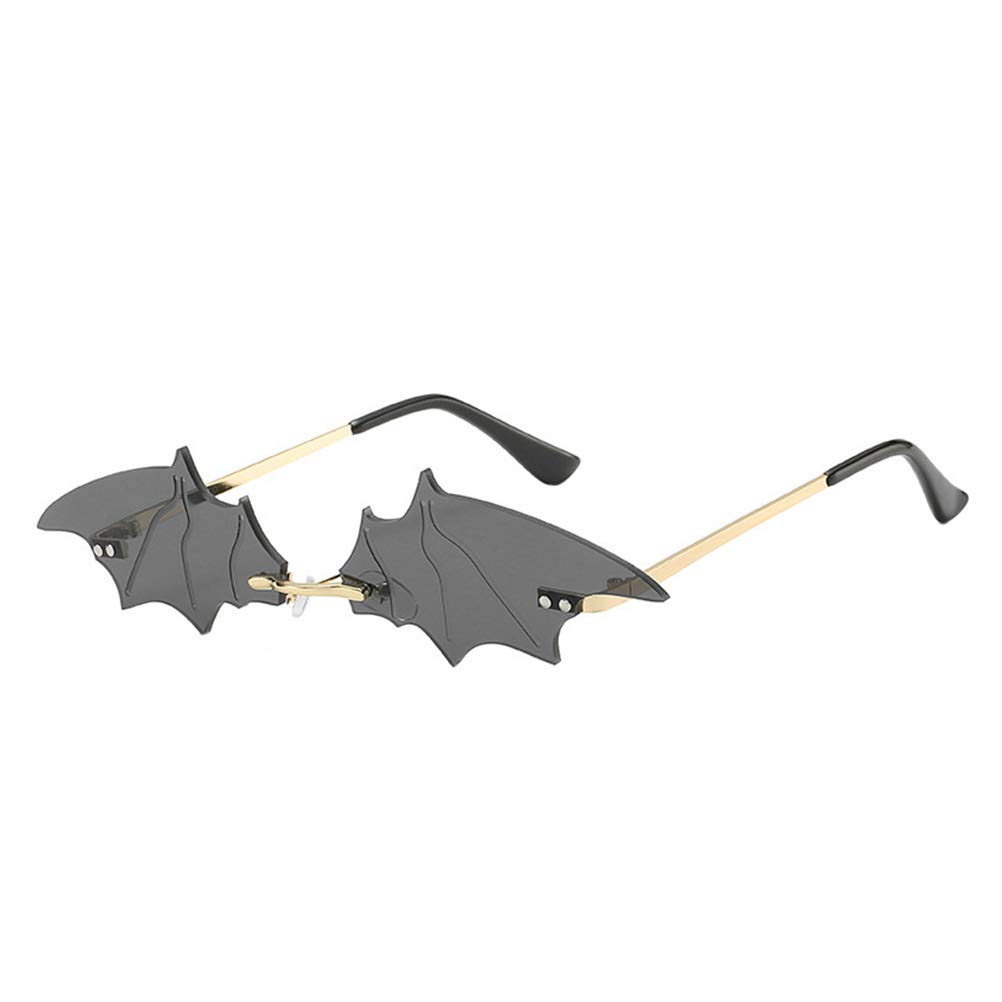 ABOOFAN 1pc Bat Shaped Halloween Sunglasses - Novelty Party Glasses for Women & Men, Funny Rimless Costume Accessories for Halloween Decor, Photo Props & Cosplay - Perfect for Halloween Parties, Costume Events & Themed Photoshoots