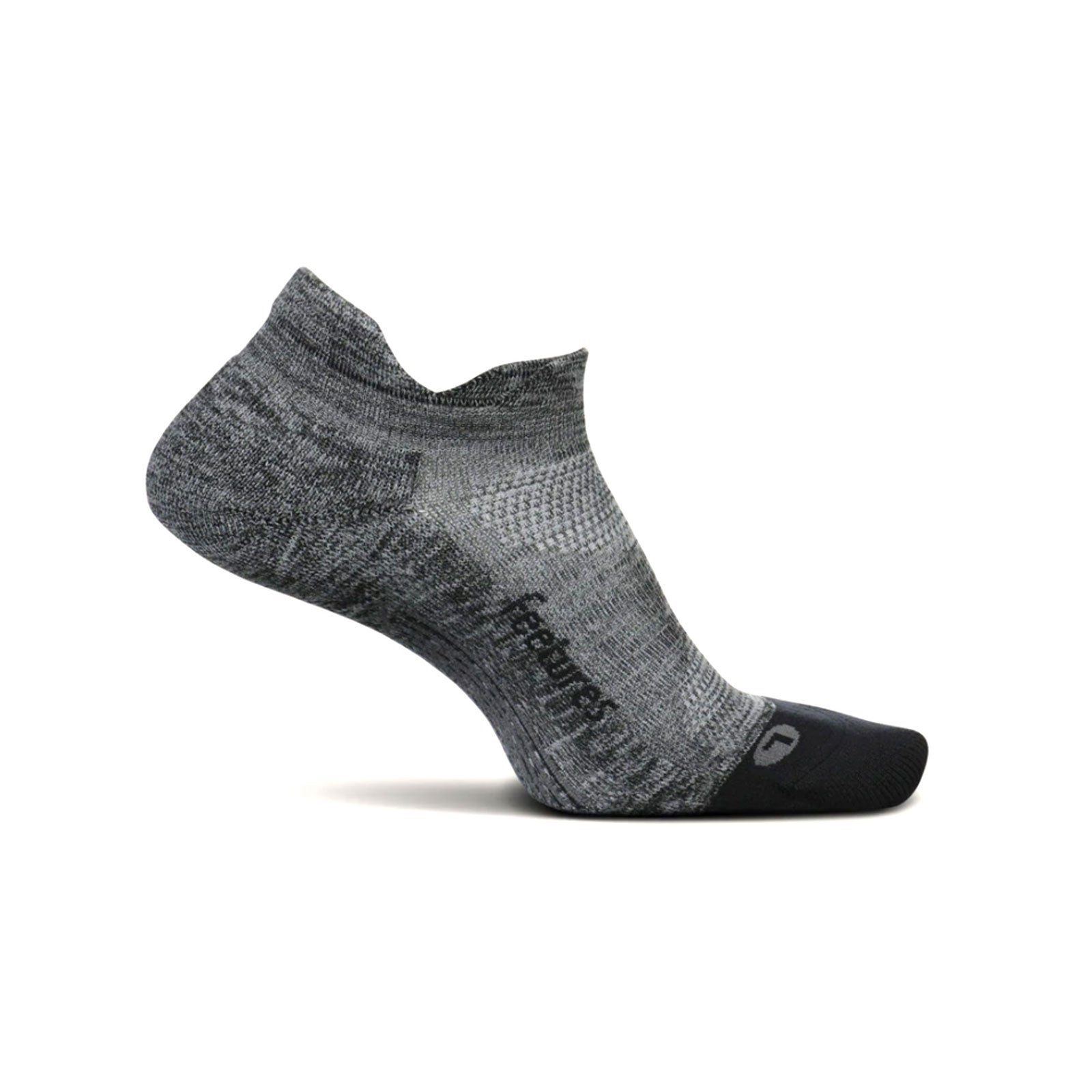 Feetures E50160 Elite Light Cushion No Show Tab Socks - Unisex Athletic Running Socks for Men & Women - Breathable Comfort for Gym, Workout & Everyday Wear - Gray