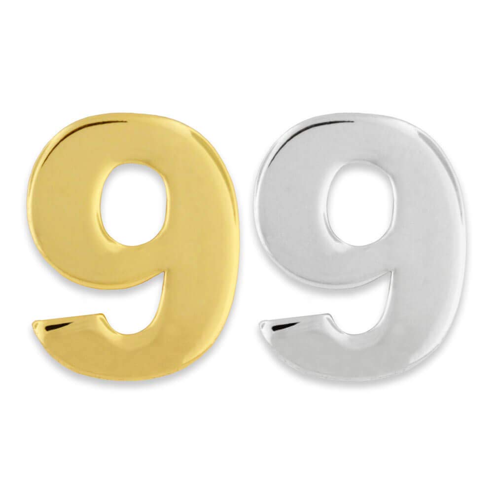 PinMart Number Nine 9 Lapel Pin - Elegant Anniversary & Birthday Jewelry Gift for Men & Women - Perfect for Celebrations, Parties & Special Occasions