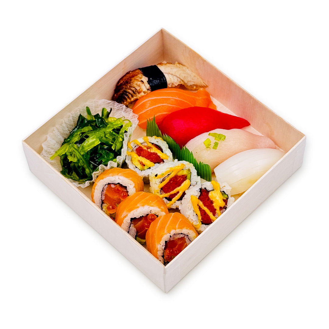 Eco-Friendly Wooden Square Takeout Bento Box 6.7