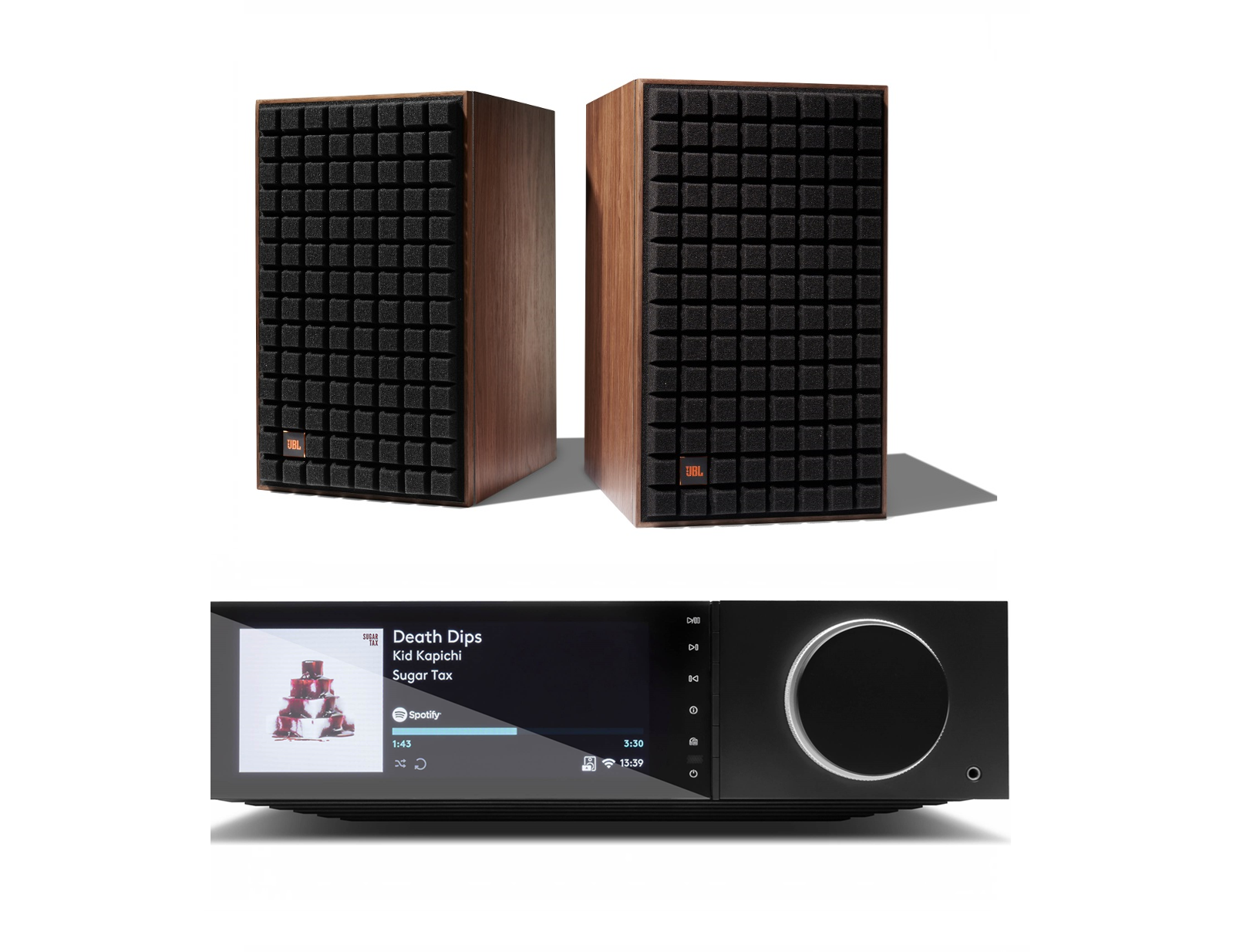 JBL L82 Classic 8 Inch 2-Way Bookshelf Speakers Pair with Cambridge Audio Evo 150 Integrated Amplifier - Premium Hi-Fi Audio System for Home Theater & Music Listening