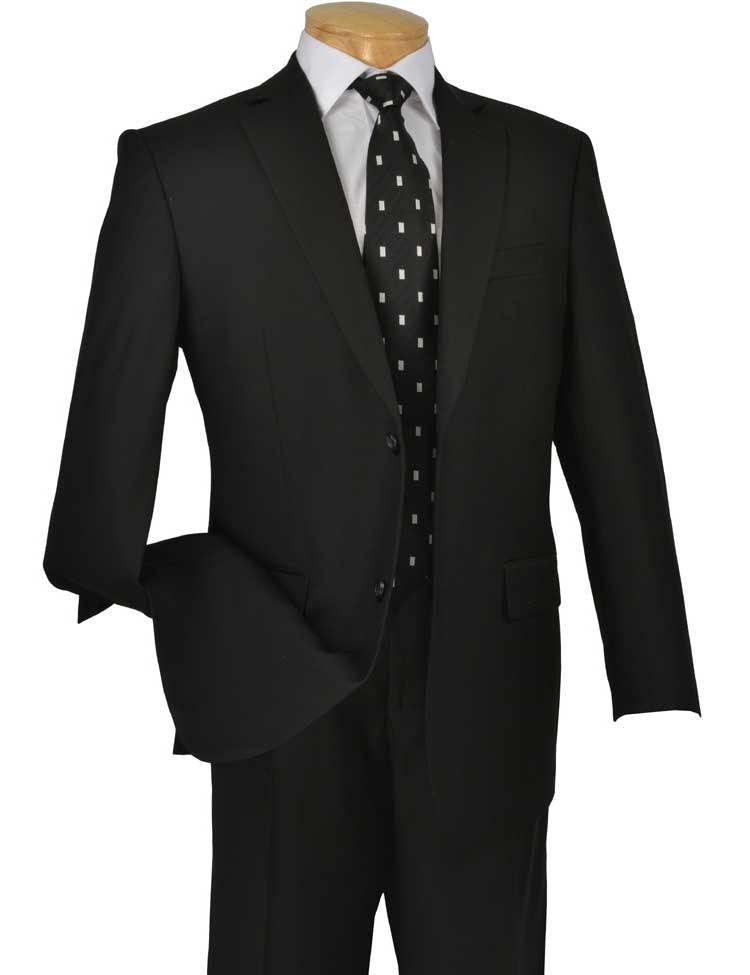 Executive Classic Fit Two Piece Suit - Solid Black Color | Premium Business Attire for Men | Perfect for Office Meetings, Weddings & Formal Events