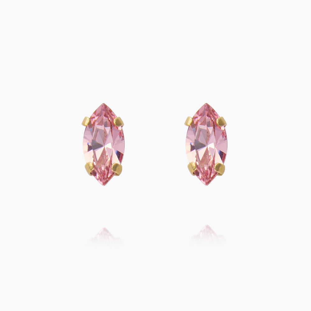 Petite Navette Earrings in Light Rose - Dainty Rose Gold Stud Earrings for Women | Perfect for Weddings, Date Nights & Everyday Elegance