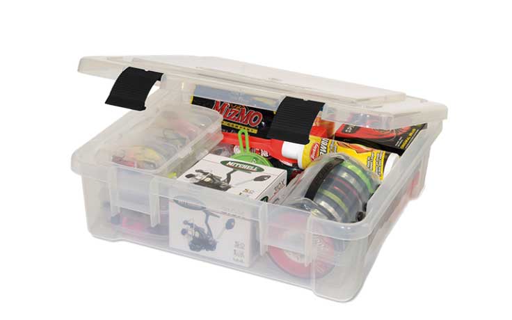 Plano 7080 Stowaway Box - Waterproof Storage Container for Fishing Tackle, Camping Gear & Outdoor Equipment | Organize Small Items for Travel, Hiking & Home Use