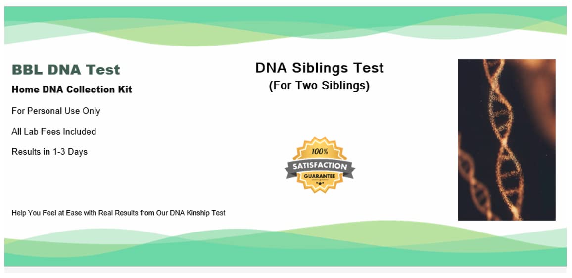 Accurate Sibling DNA Test Kit - Fast 1-3 Day Results with All Lab Fees Included | Home Paternity Testing for Family Relationships & Peace of Mind