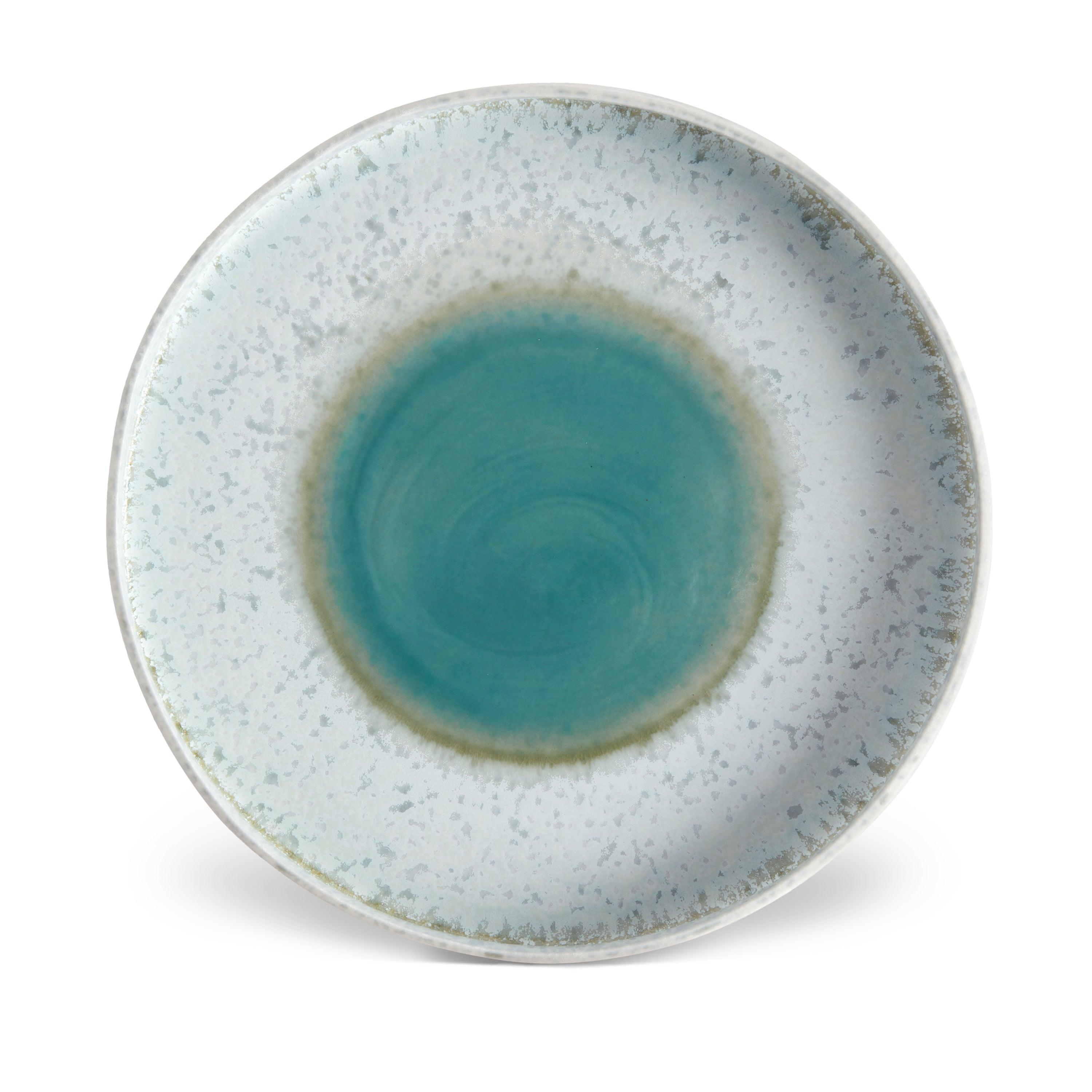 Terra Round Platter Large Seafoam - Elegant Ceramic Serving Dish for Entertaining, Dinner Parties, and Home Decor | Perfect for Appetizers, Cheese Boards & Charcuterie