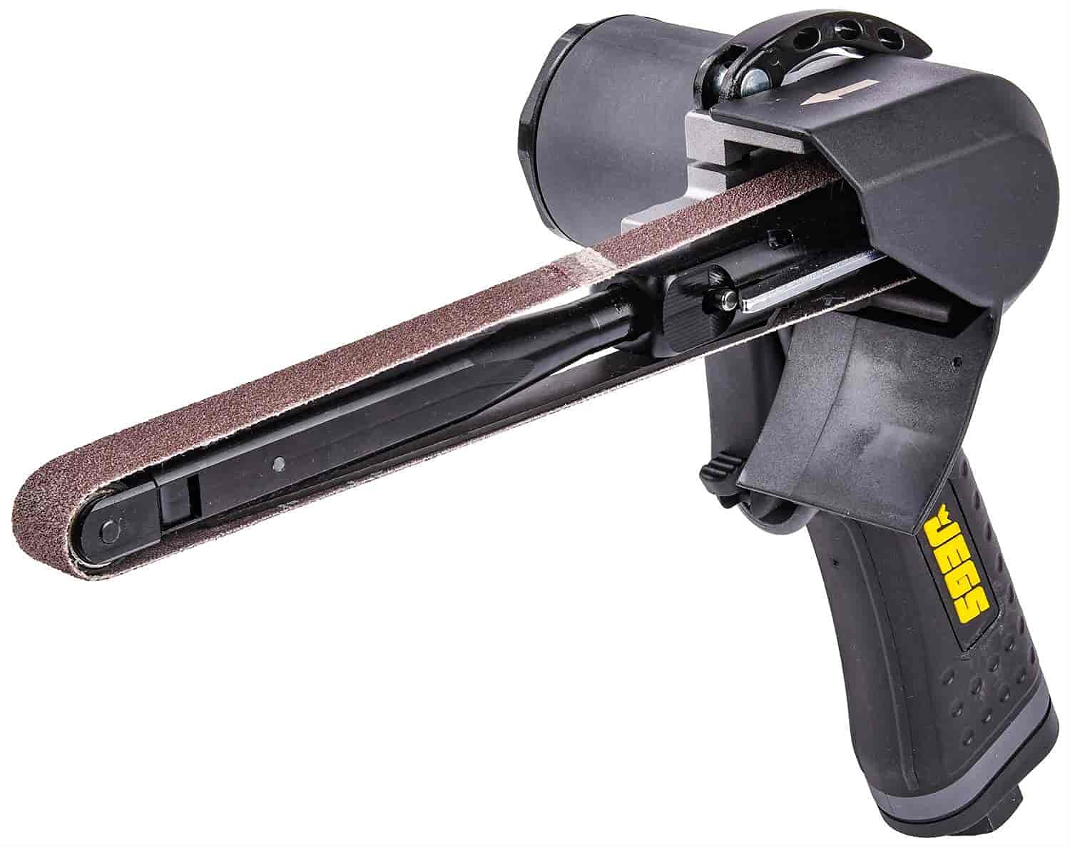 JEGS 81145 6.5 Inch Air Belt Sander - Heavy Duty Pneumatic Belt Sander for Metal, Wood & Auto Body Work - Perfect for Sanding, Grinding & Finishing in Workshops & Garages