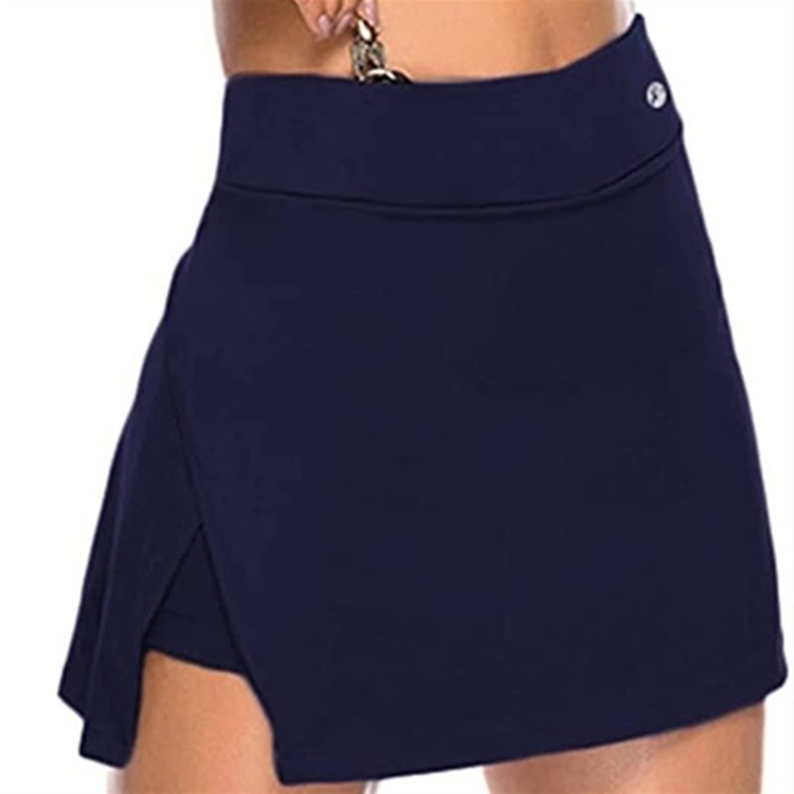 Women's Athletic Skorts - Tennis Golf Skirts with Pockets, Modest Sports & Casual Wear (Dark Blue, Large) - Perfect for Tennis, Golf, Running & Outdoor Activities