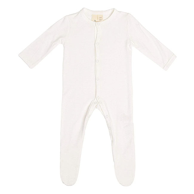 Kyte Baby Snap Footie in Cloud - Soft Organic Cotton Baby Pajamas for Newborns & Infants - Perfect for Sleepwear, Playtime & Comfortable Everyday Wear