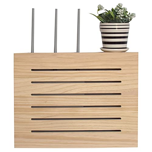 Wall Mounted Router Storage Box - Floating Shelf for WiFi Router & Cable Management, Adjustable Home & Office Organizer - Perfect for Living Room, Bedroom, or Workspace