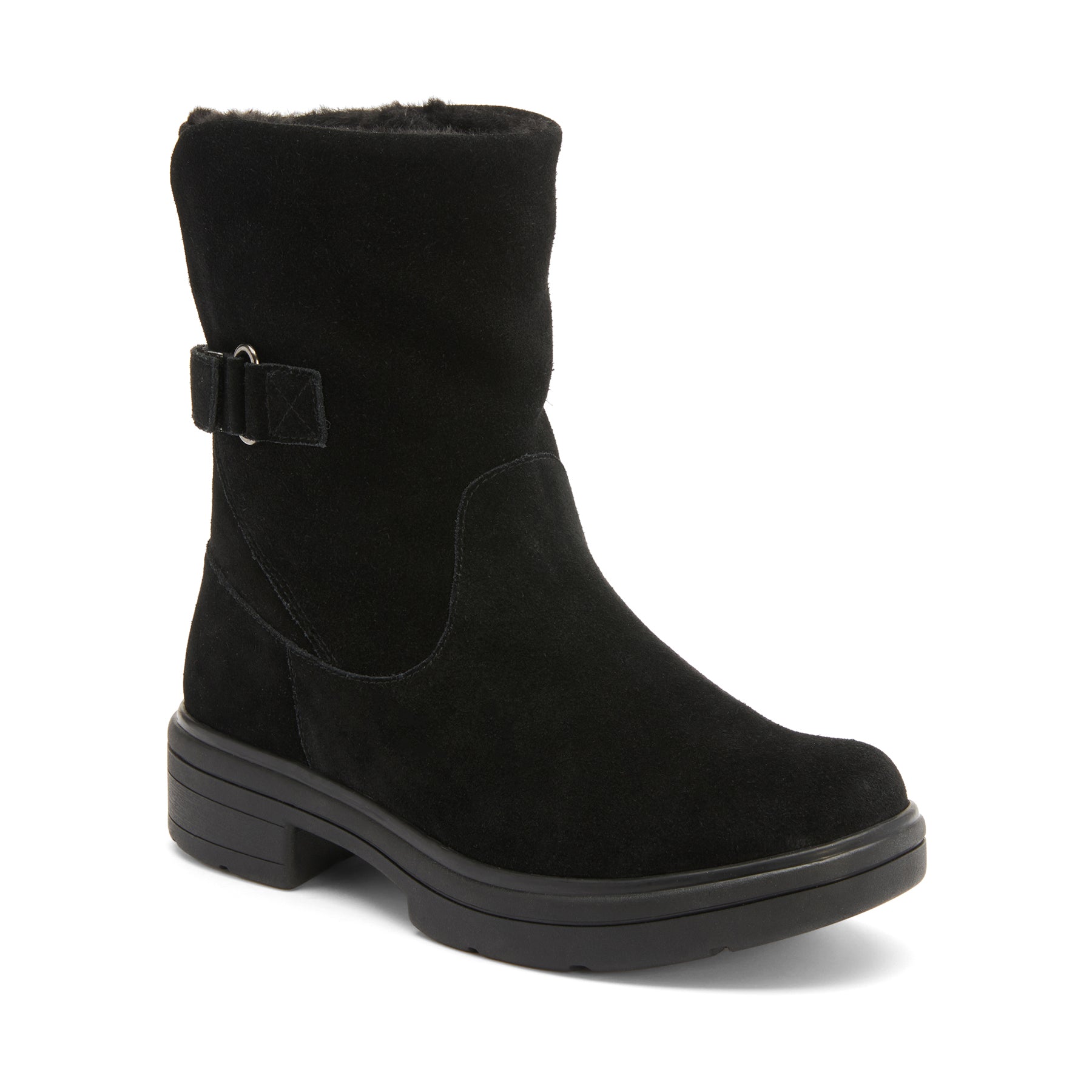 ABEO Vista Mid Boot - Black Suede Women's Ankle Boots for Casual Wear & Outdoor Walking