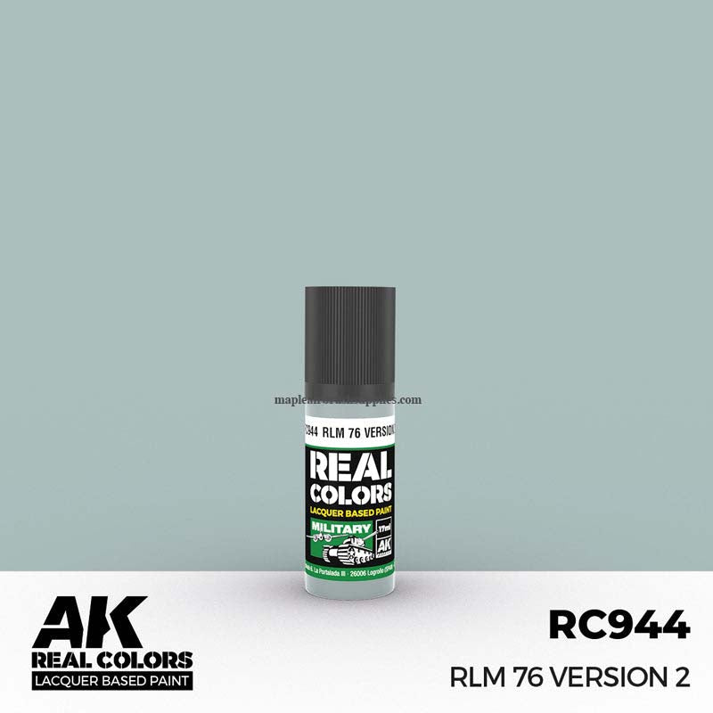 AK Interactive Real Colors RLM 76 Version 2 - High-Quality Acrylic Paint for Scale Models | Perfect for Aircraft, Military & Historical Miniatures