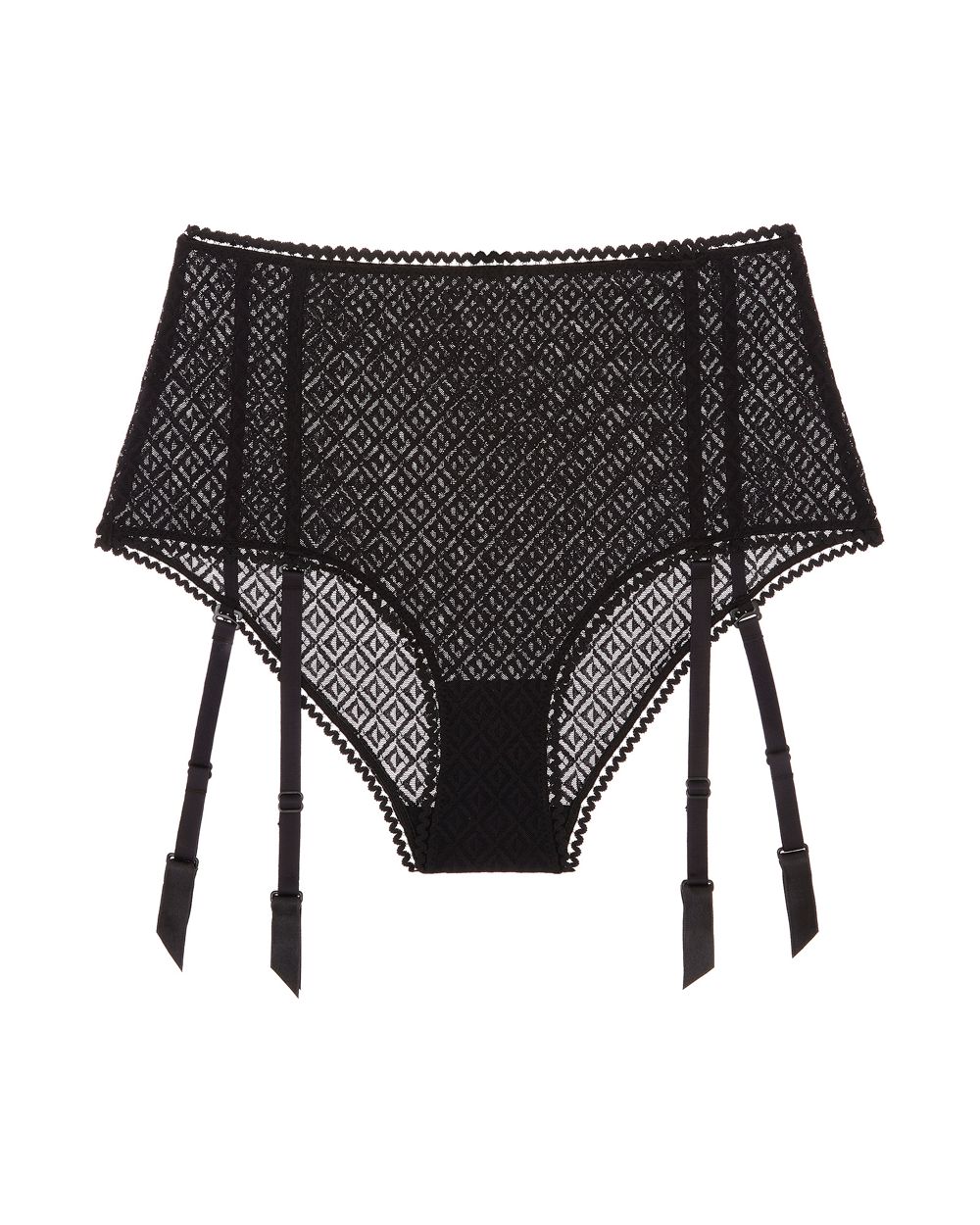 Sexy High Waisted Lingerie Panties with Removable Garters - Women's Plus Size Underwear for Bridal, Boudoir & Special Occasions