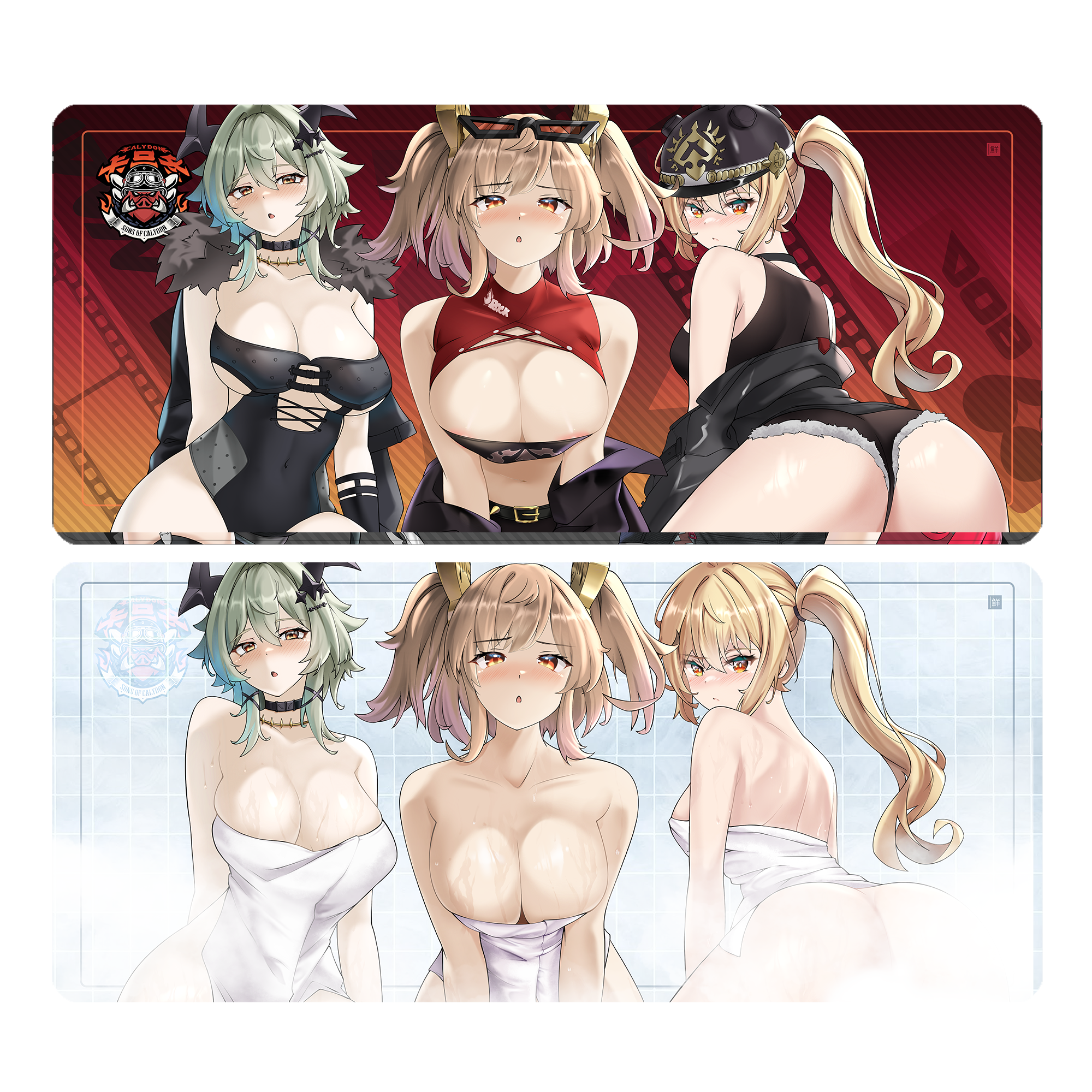 SONS OF CALYDON Gaming Desk Mat - Large Mouse Pad for PC & Laptop - Non-Slip Rubber Base - Perfect for Work, Gaming & Office Use
