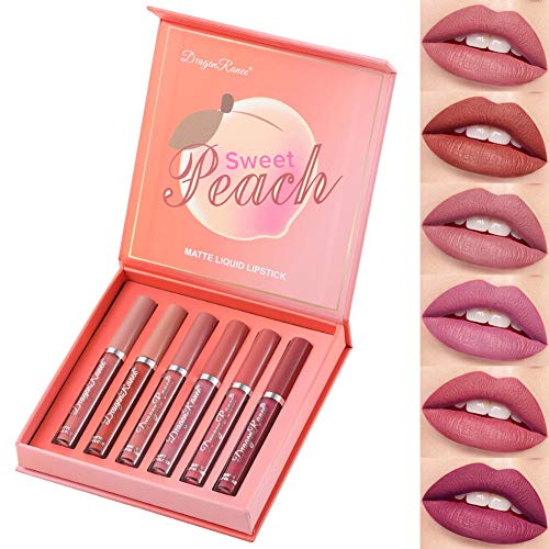 Mercu Velvet Matte Lip Gloss Set - 6 PCS Non-Stick Liquid Lipstick, Long Lasting & Hydrating - Perfect for Daily Wear, Parties & Special Occasions