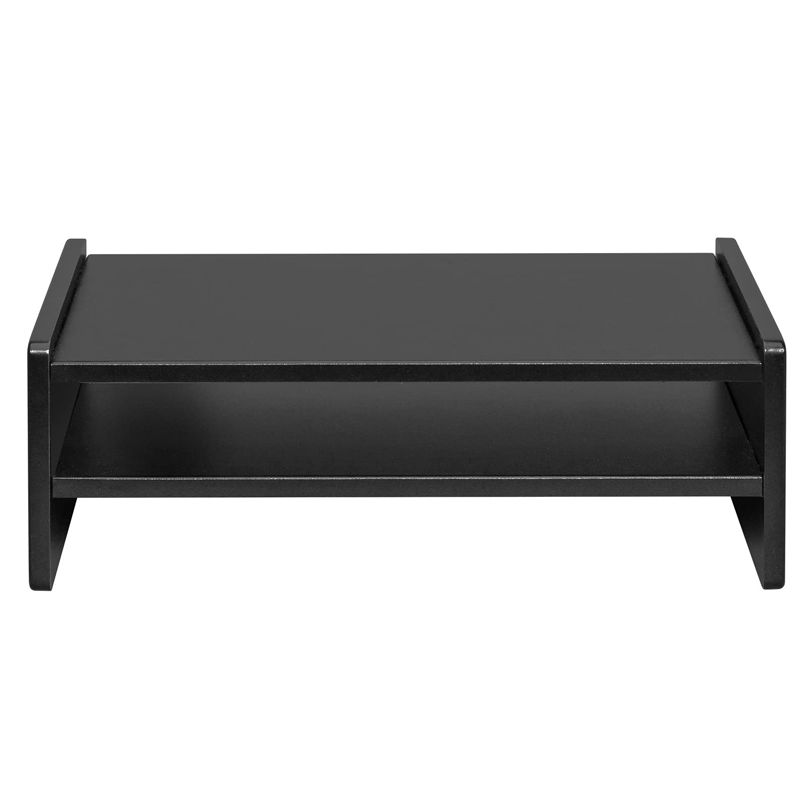 2-Tier Wooden Monitor Stand with Clamp - 42.49x24x14cm Desk Organizer for Computer, TV & Workspace - Perfect for Home Office, Gaming Setup and Workspace Organization