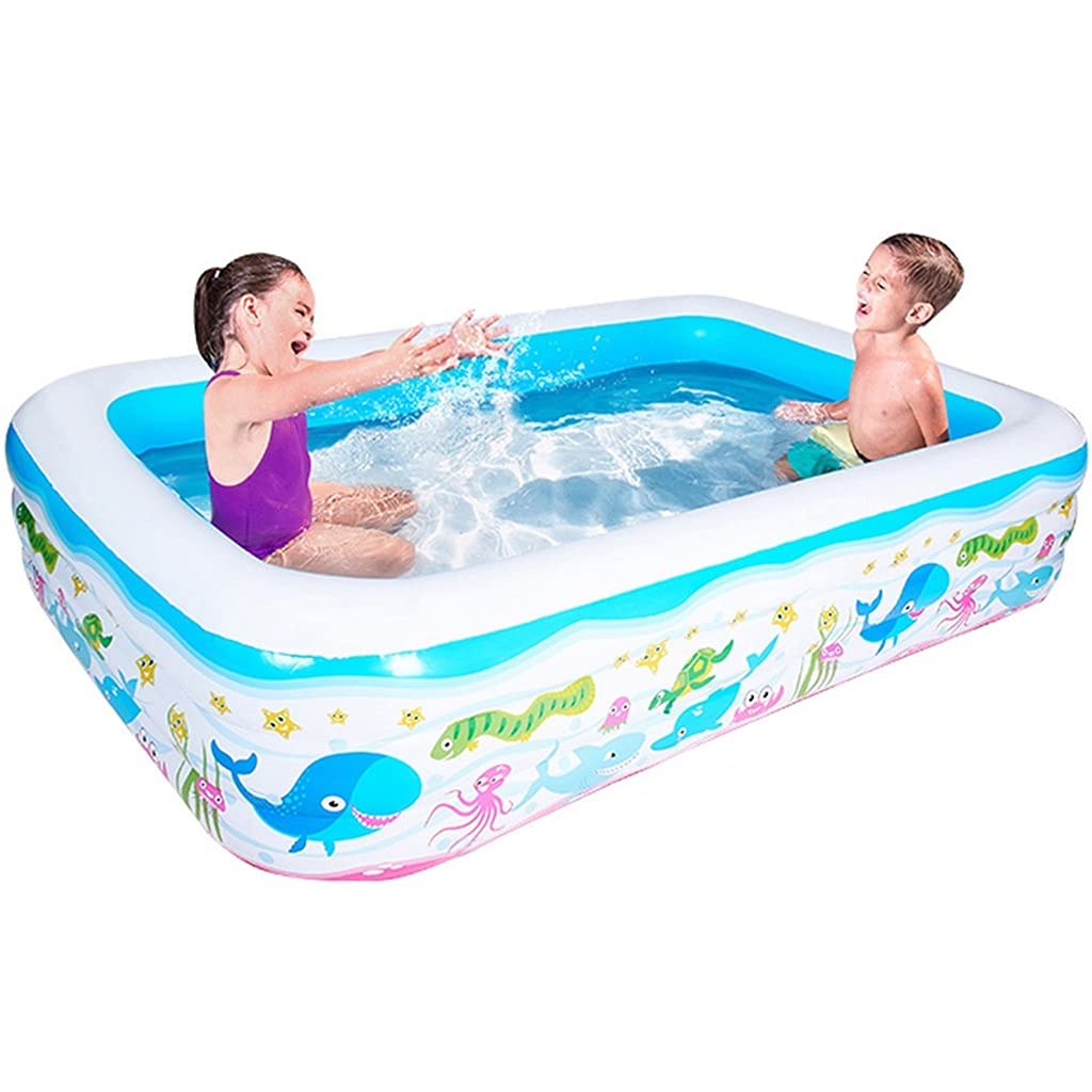**Inflatable Swimming Pool for Kids - Thickened PVC Above Ground Kiddie Pool with Creative Cartoon Design, Family Outdoor Water Play, Parent-Child Fun, Summer Backyard Activity**
