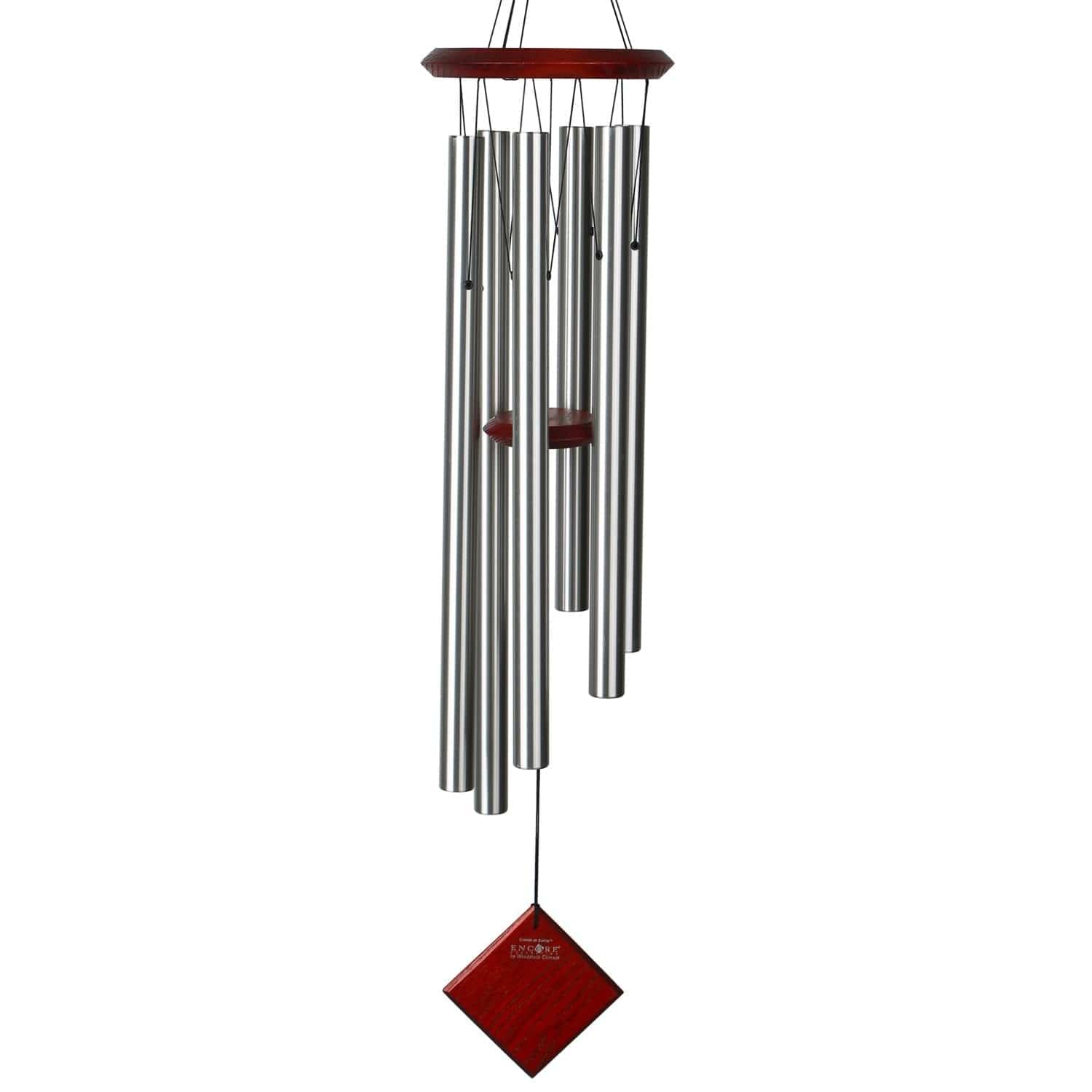 Chimes of Earth in Silver - Handcrafted Silver Wind Chimes for Outdoor & Garden Decor, Perfect for Patio, Balcony, and Meditation Spaces