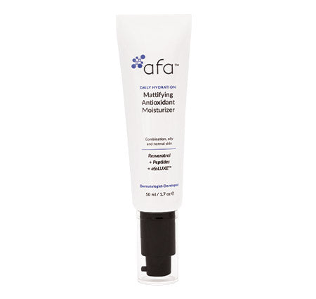 AFA Mattifying Antioxidant Moisturizer - Oil-Free Face Cream for Oily & Acne-Prone Skin - Daily Hydration with Vitamin E & Green Tea - Perfect for Morning & Night Skincare Routine