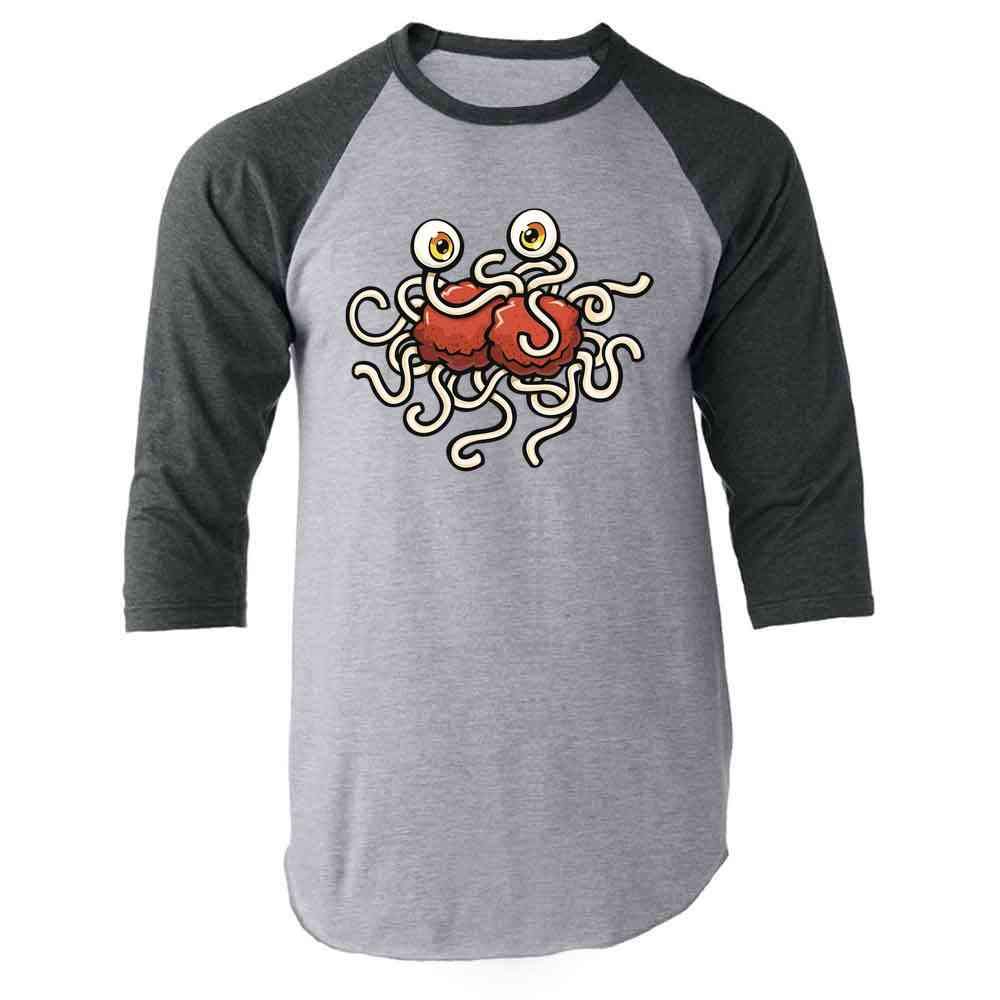 Pop Threads Church of The Flying Spaghetti Monster Funny Graphic T-Shirt for Men - Casual Wear & Gift Idea for Pasta Lovers
