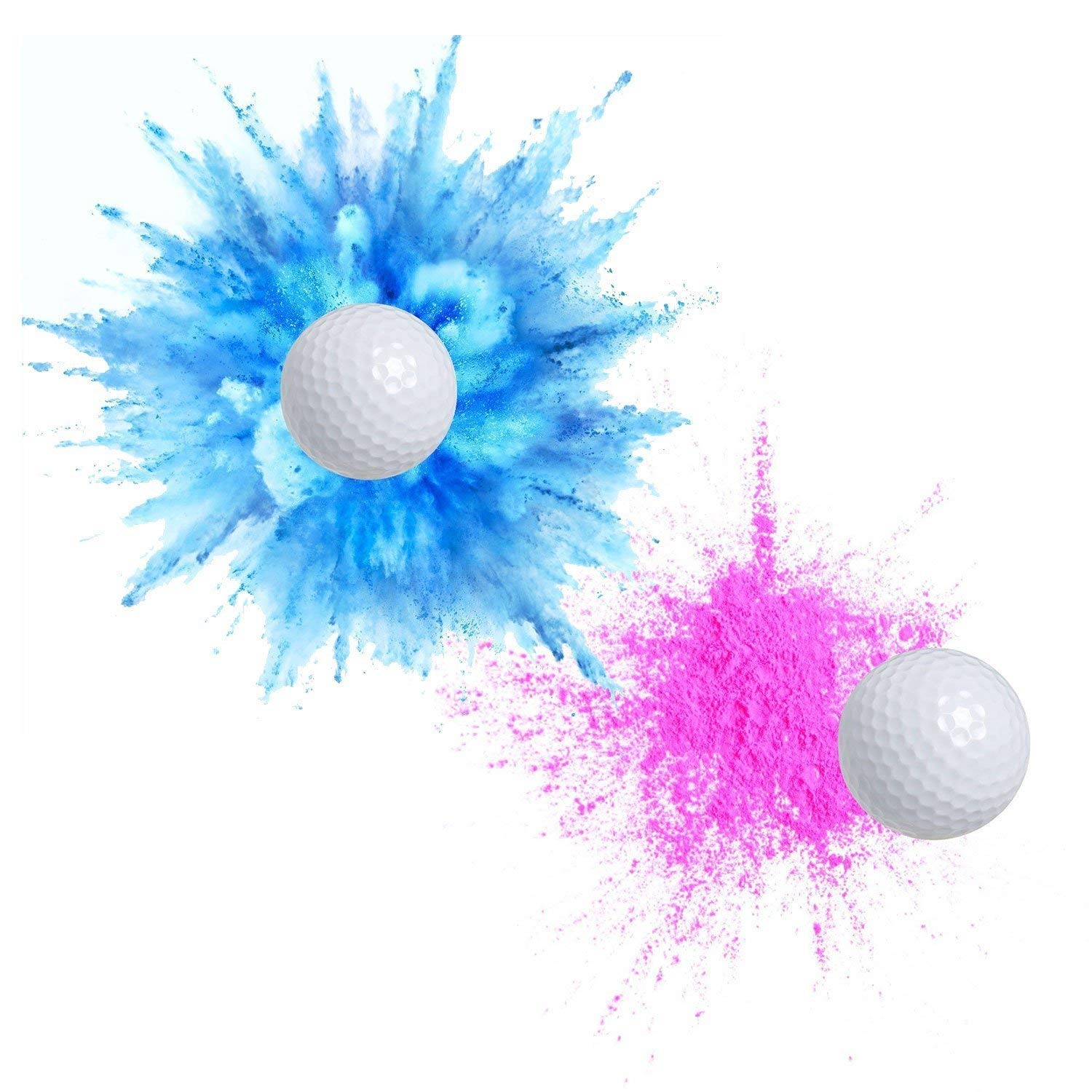Exploding Trick Golf Balls - Fun Prank & Gender Reveal Party Gag Gift for Golfers (Blue & Pink) - Perfect for Birthday Pranks, Golf Tournaments & Surprise Parties