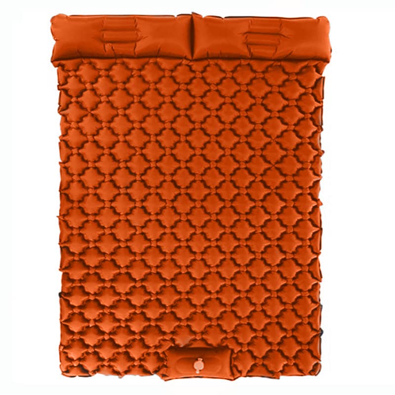 Upgraded Double Camping Sleeping Pad - Foot Pump Inflatable Air Mattress with Pillow, Waterproof & Compact for Backpacking, Hiking, Travel | Perfect for Couples Camping, Outdoor Adventures & Tent Comfort
