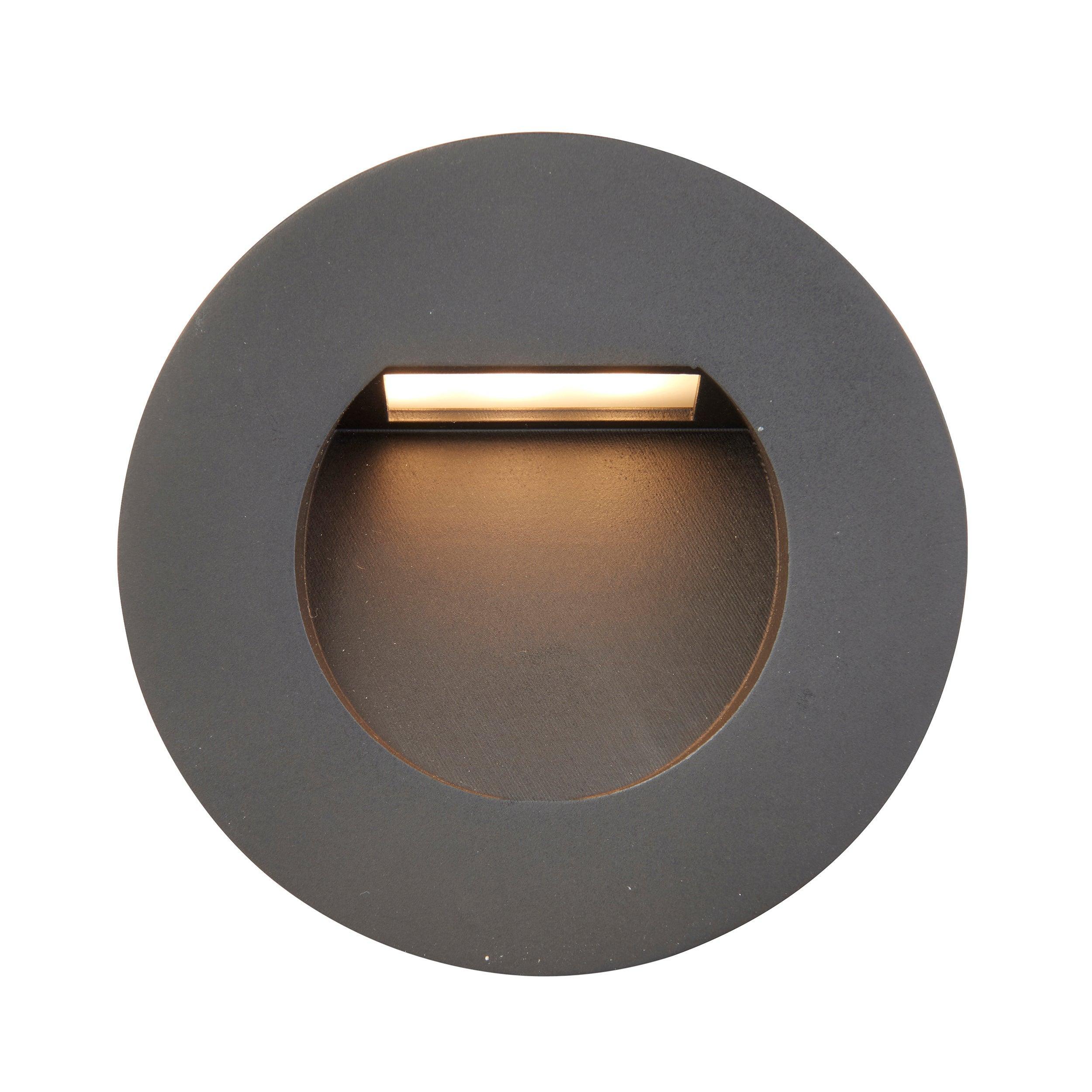 Albus Black LED Outdoor Wall Light - IP65 Waterproof, 1.5W Energy Saving - Perfect for Porch, Garden, Patio & Backyard Lighting