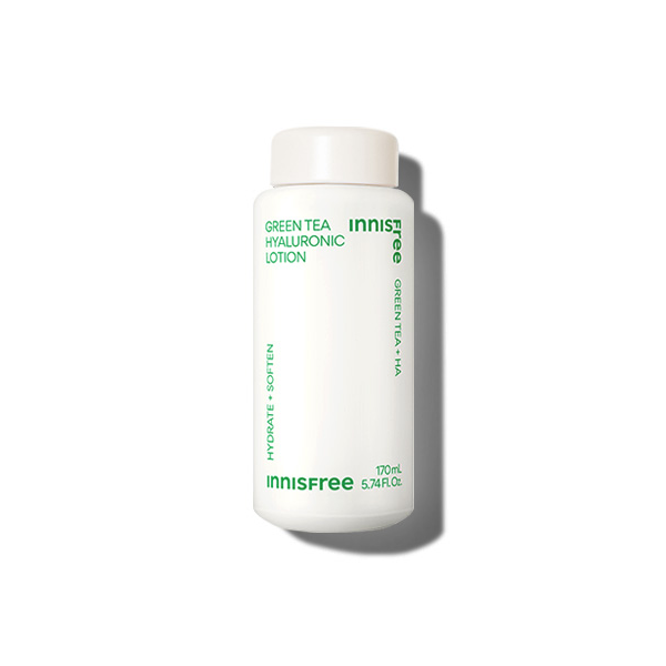 Innisfree Green Tea Hyaluronic Acid Lotion for Face - Hydrating & Moisturizing Skincare for Dry & Sensitive Skin - Perfect for Daily Use & Night Routine